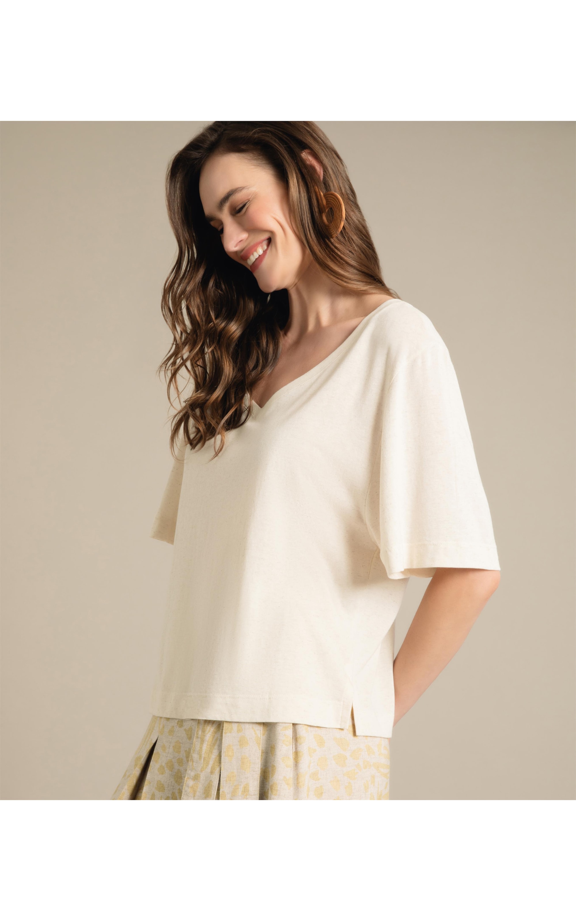 Blusa Linho  Ully Natural