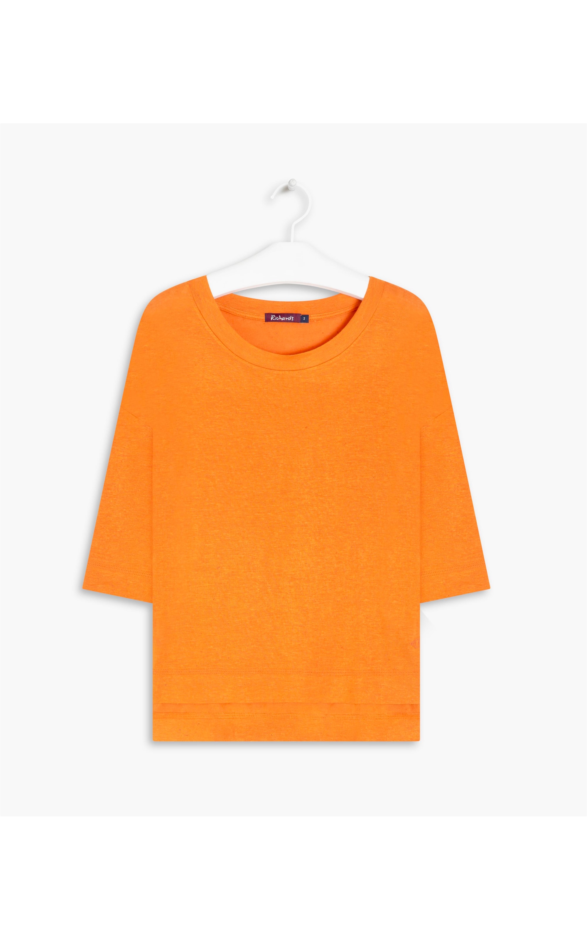 Blusa Linho  Veruska  Liso  Laranja