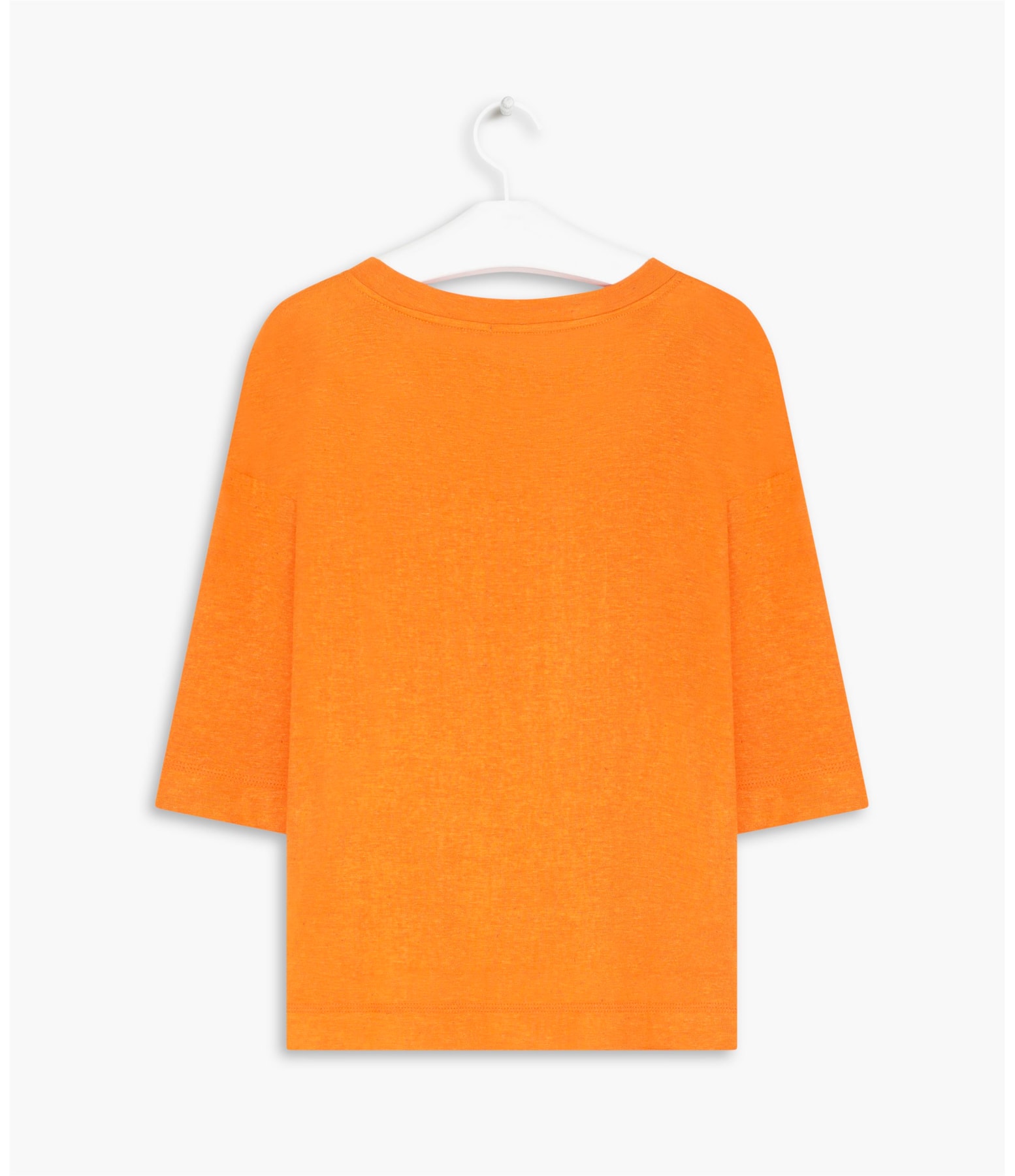 Blusa Linho  Veruska  Liso  Laranja