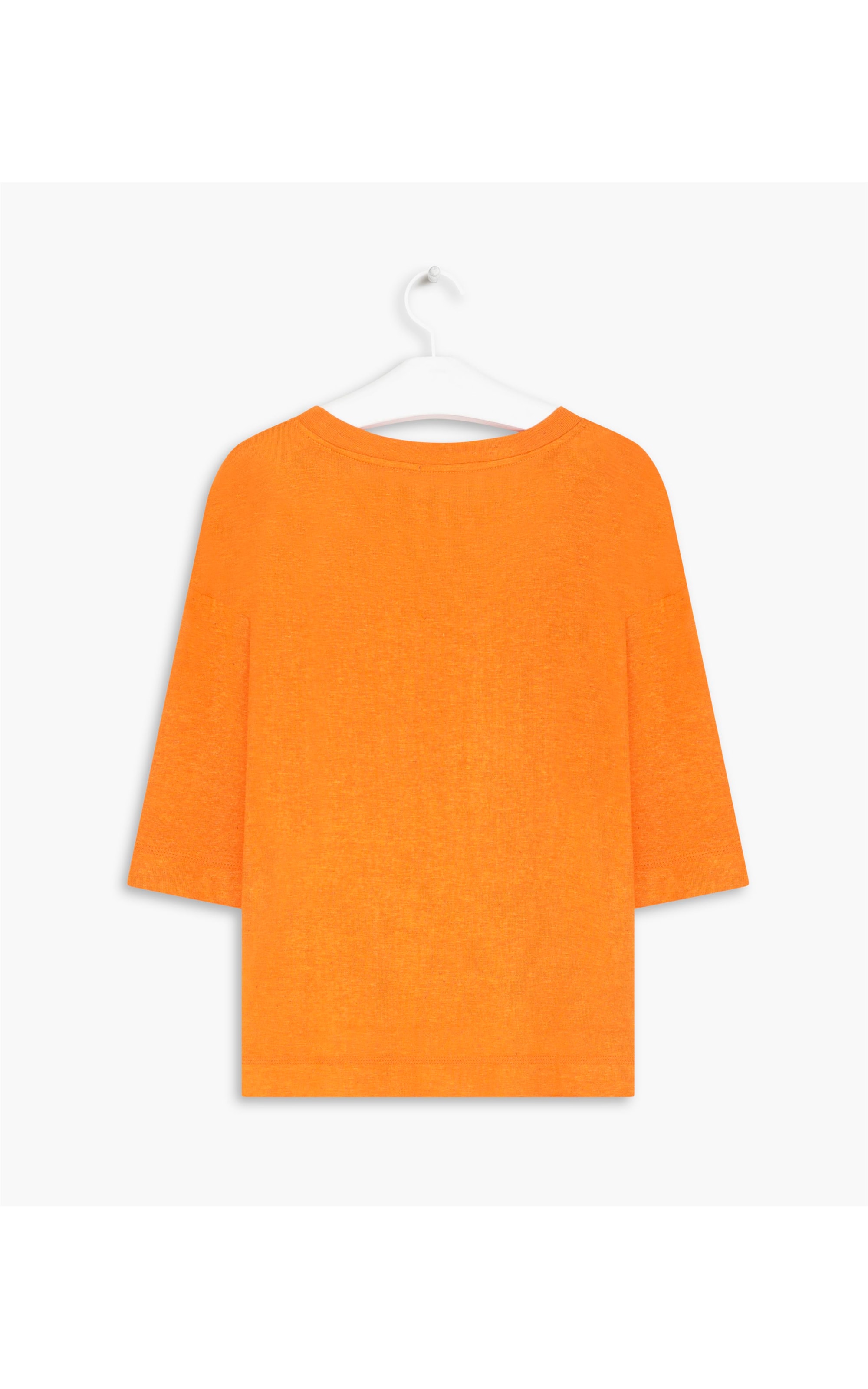 Blusa Linho  Veruska  Liso  Laranja