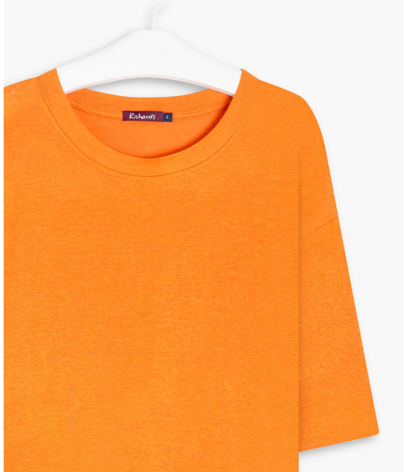 Blusa Linho  Veruska  Liso  Laranja
