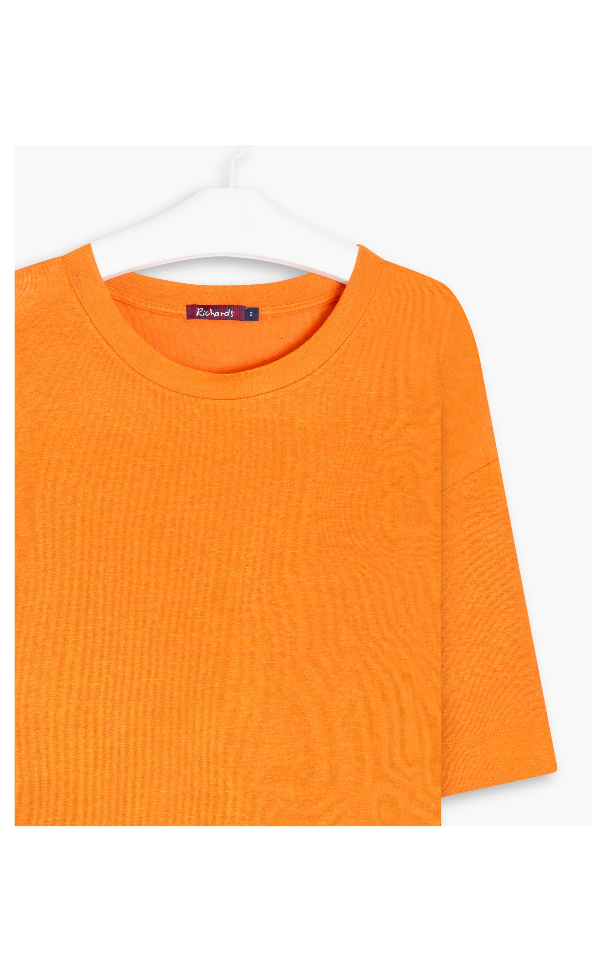 Blusa Linho  Veruska  Liso  Laranja
