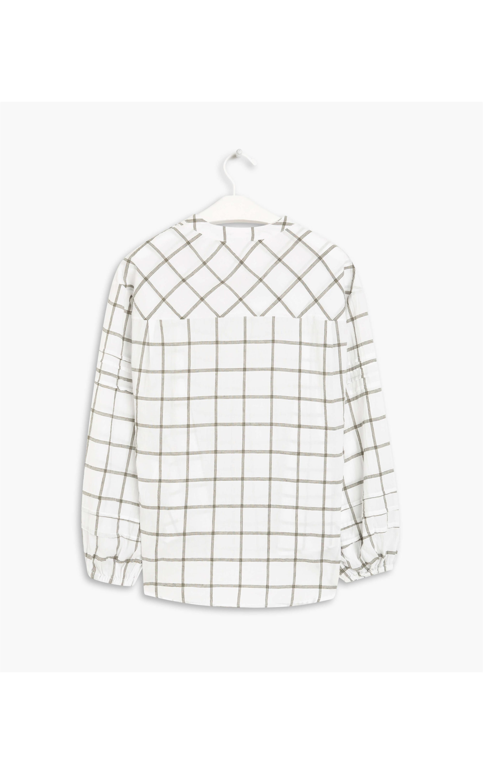 Blusa Linho Xadrez Arpy Off White