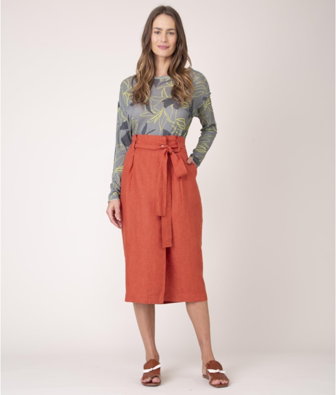 Blusa Linho  Yoga Est Garden Verde Militar
