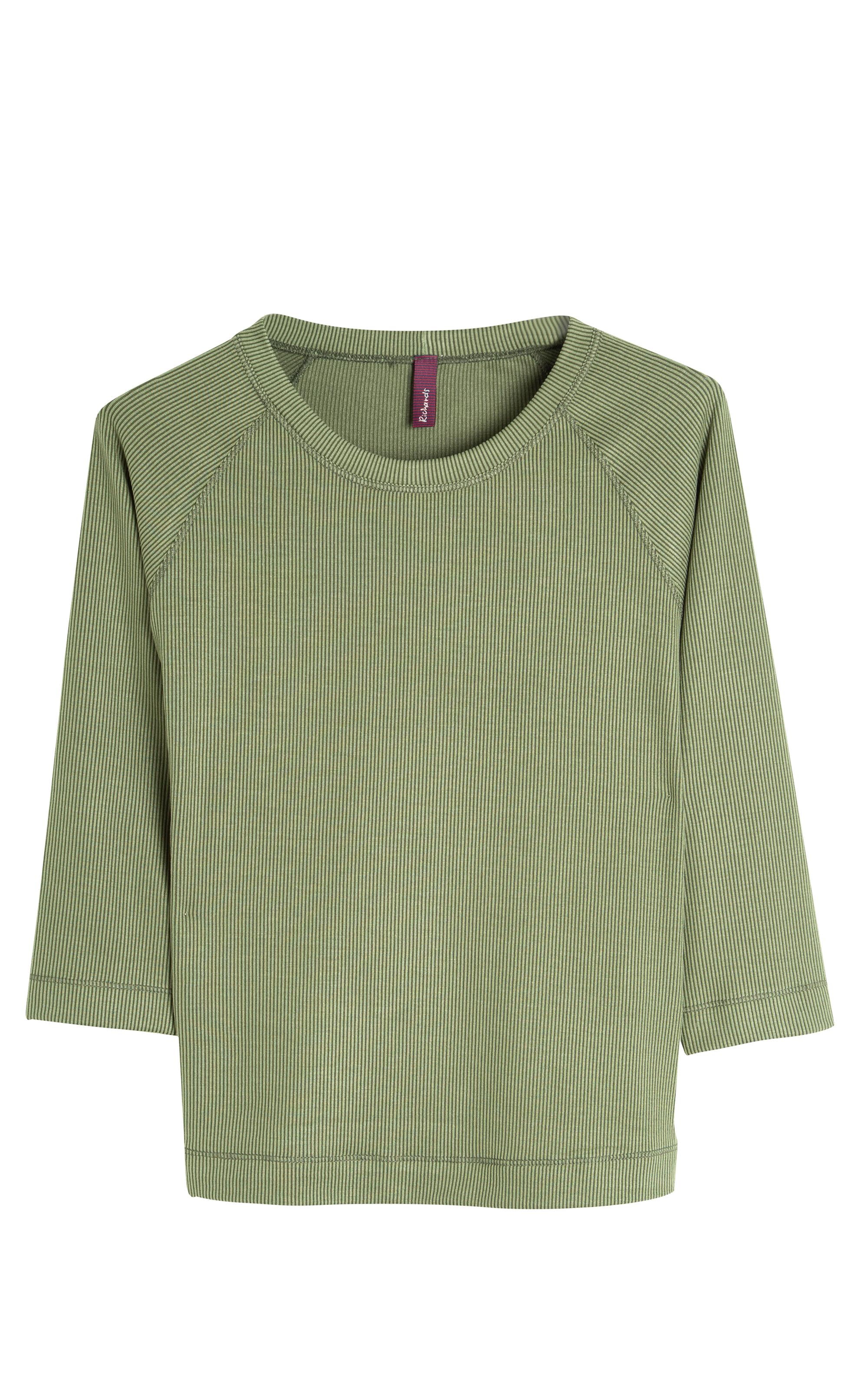  Blusa Lizz Listrada Ml Verde Oliva