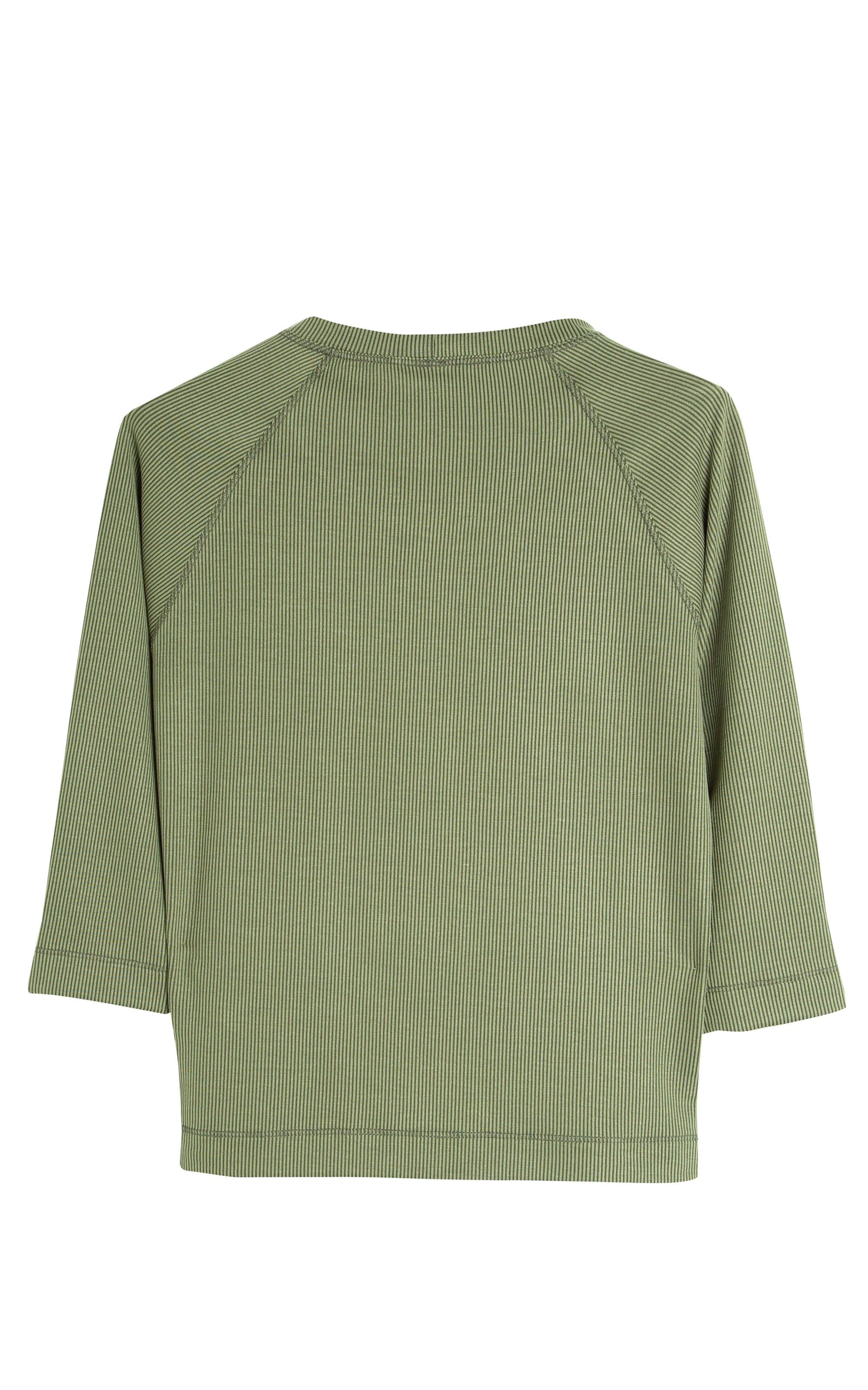  Blusa Lizz Listrada Ml Verde Oliva