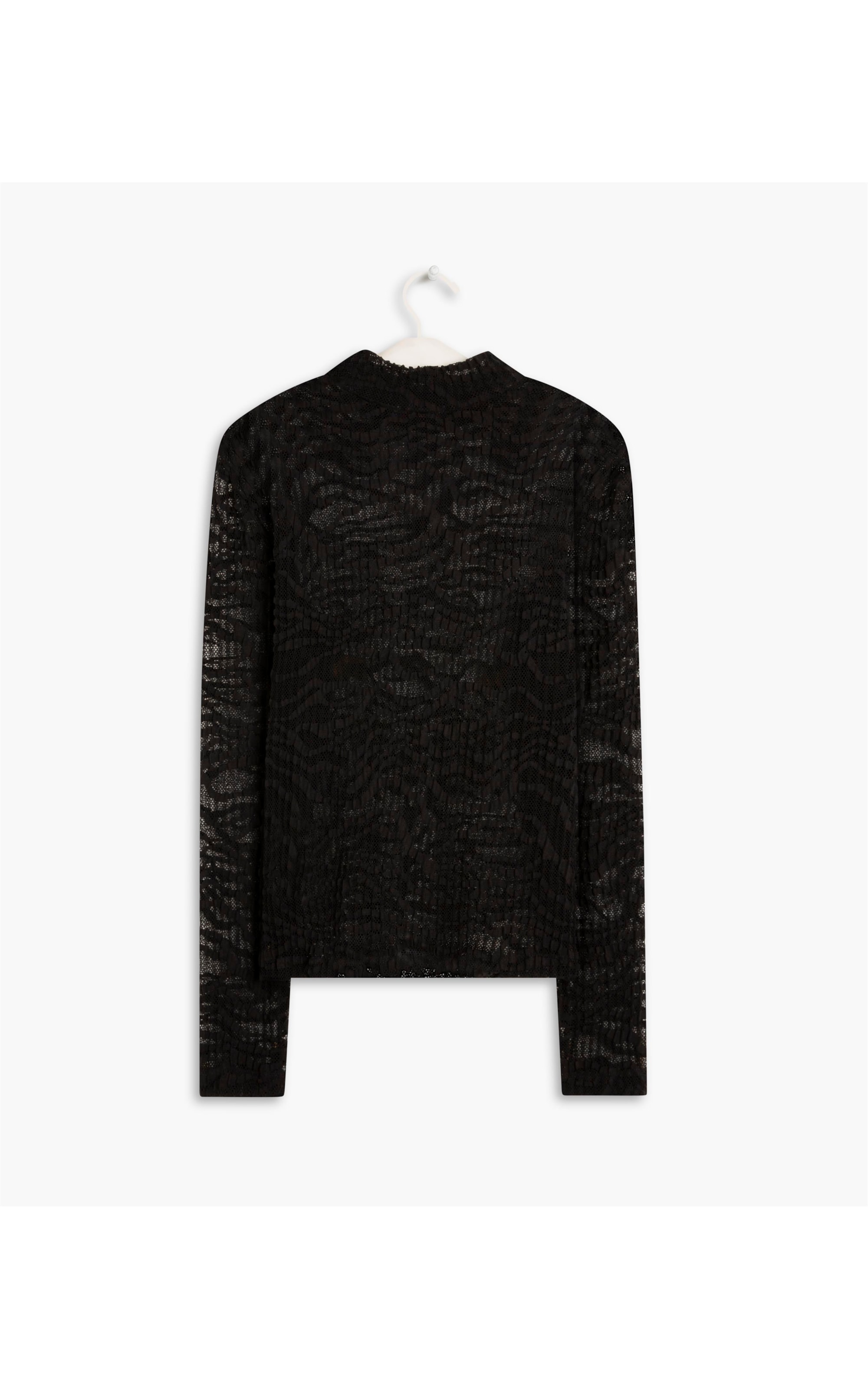 Blusa Lizzy Renda Plissada Preto