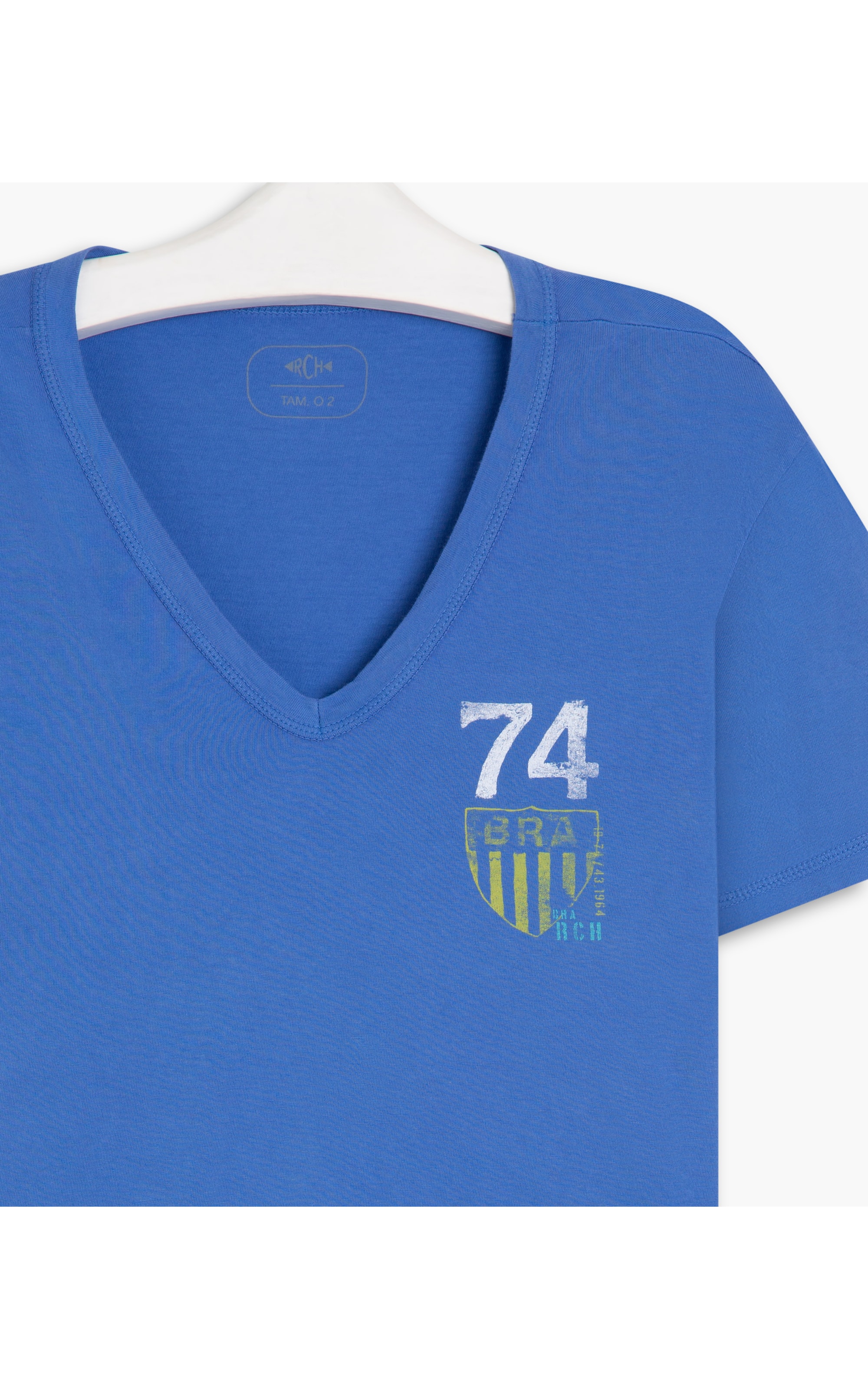 Blusa Lorena Estampa Brasão 7 Azul Bic