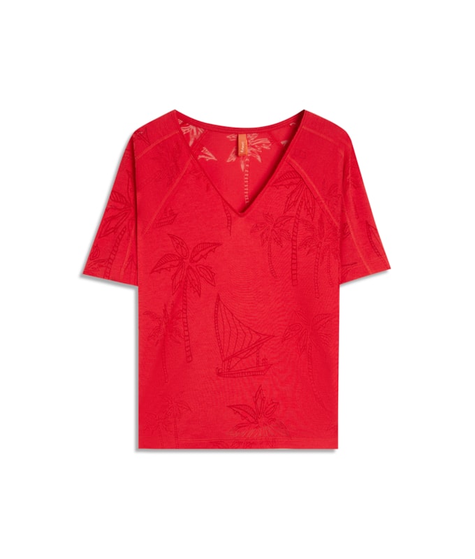Blusa Luisa Devore Vermelho