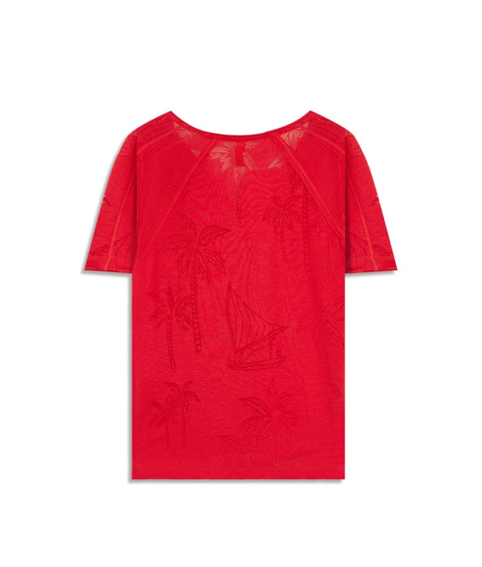 Blusa Luisa Devore Vermelho
