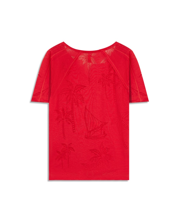 Blusa Luisa Devore Vermelho