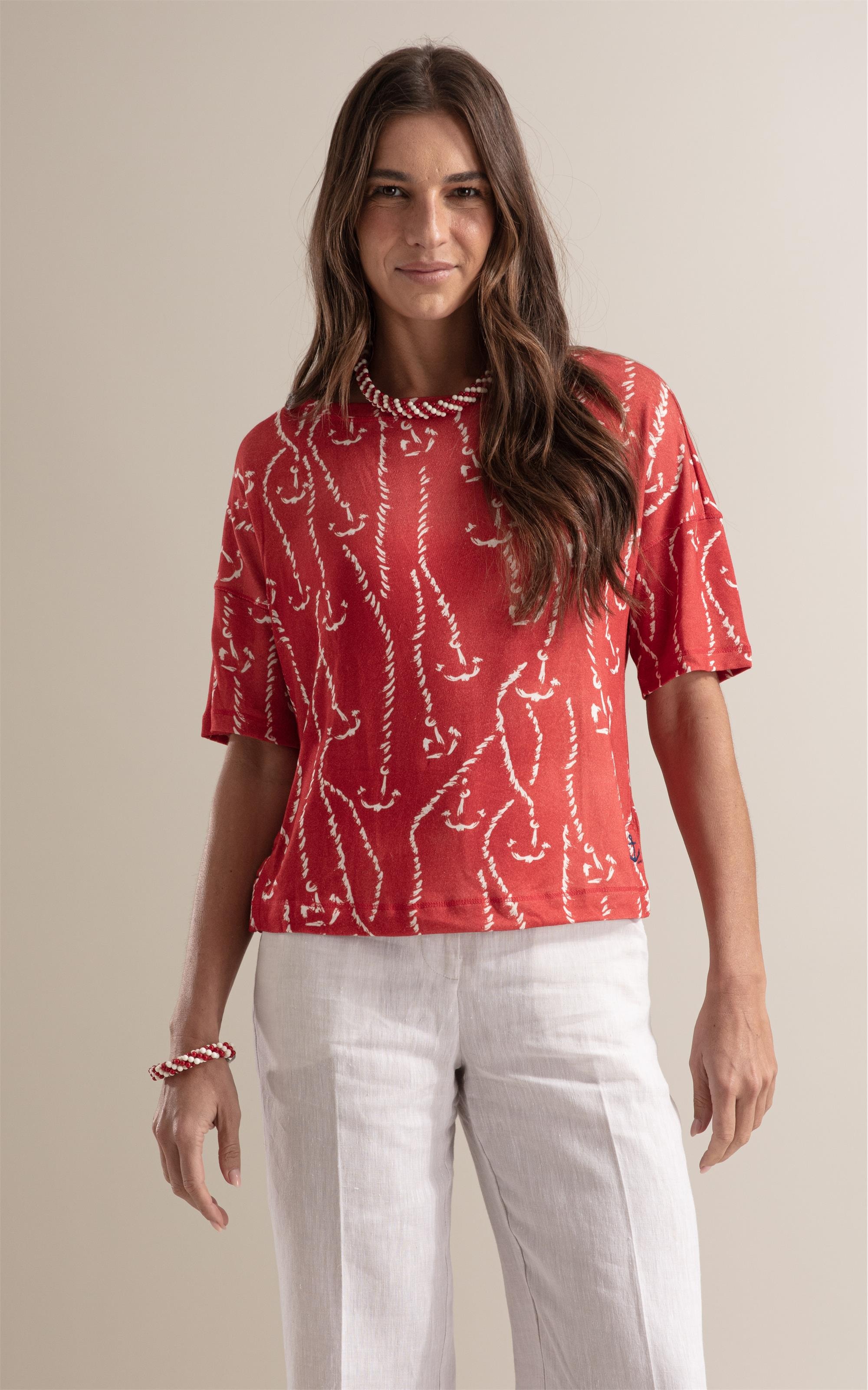Blusa Madeleine  Cordas Vermelho