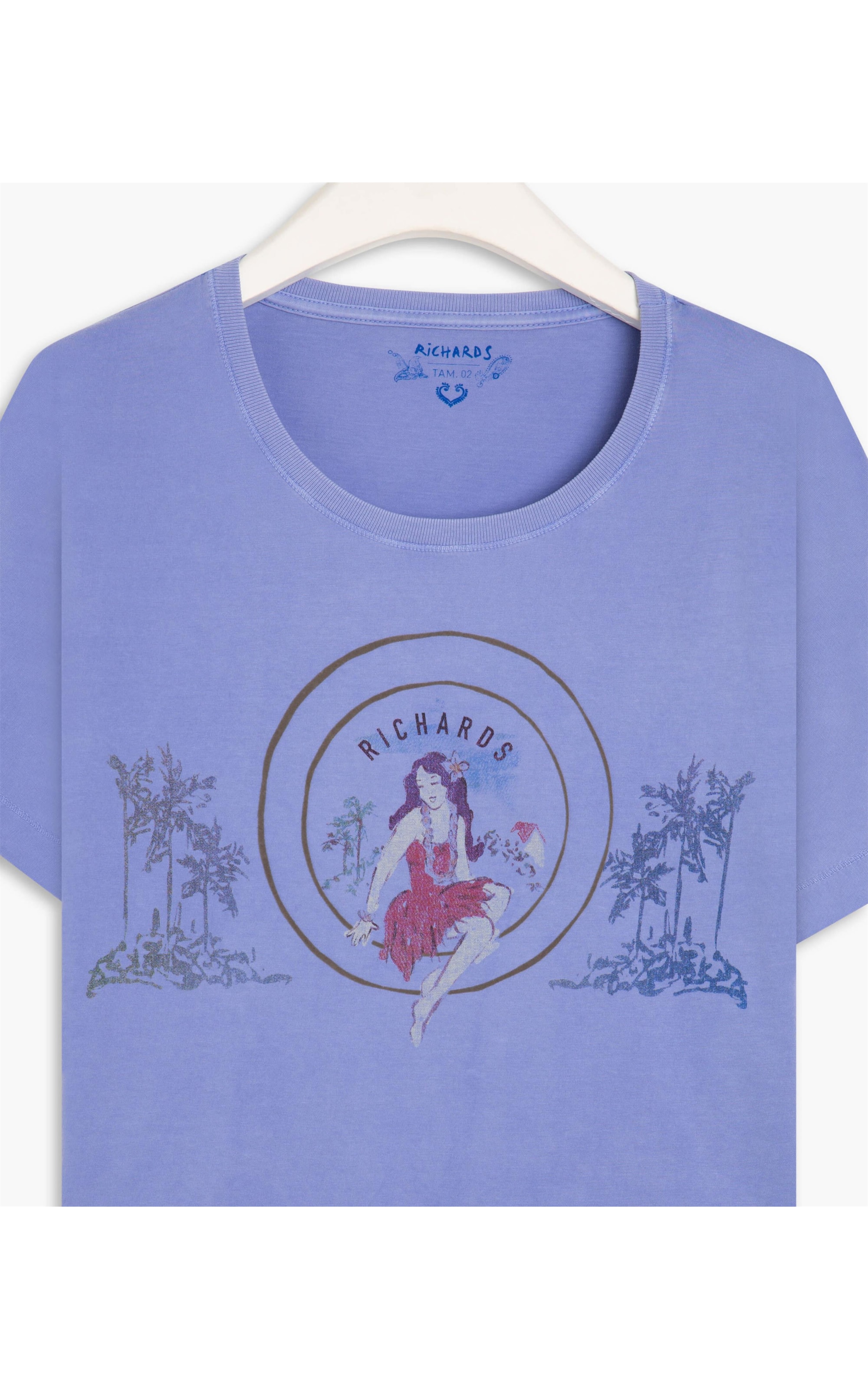 Blusa Magic Estampa Brasao Marble Azul Bic