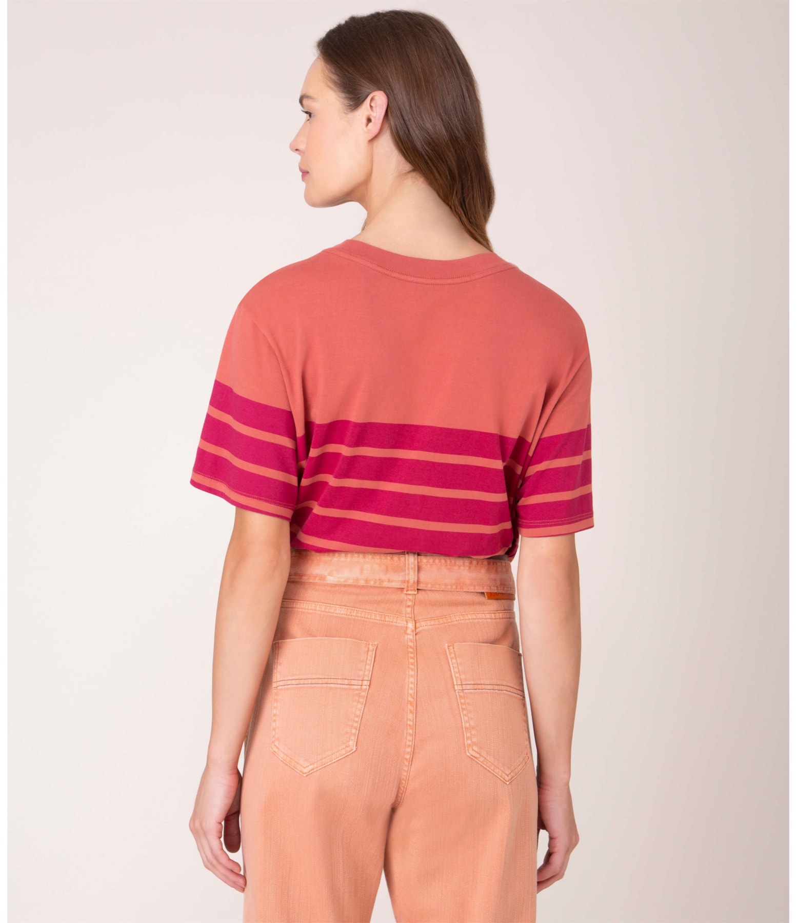 Blusa Mai Listras Rosê