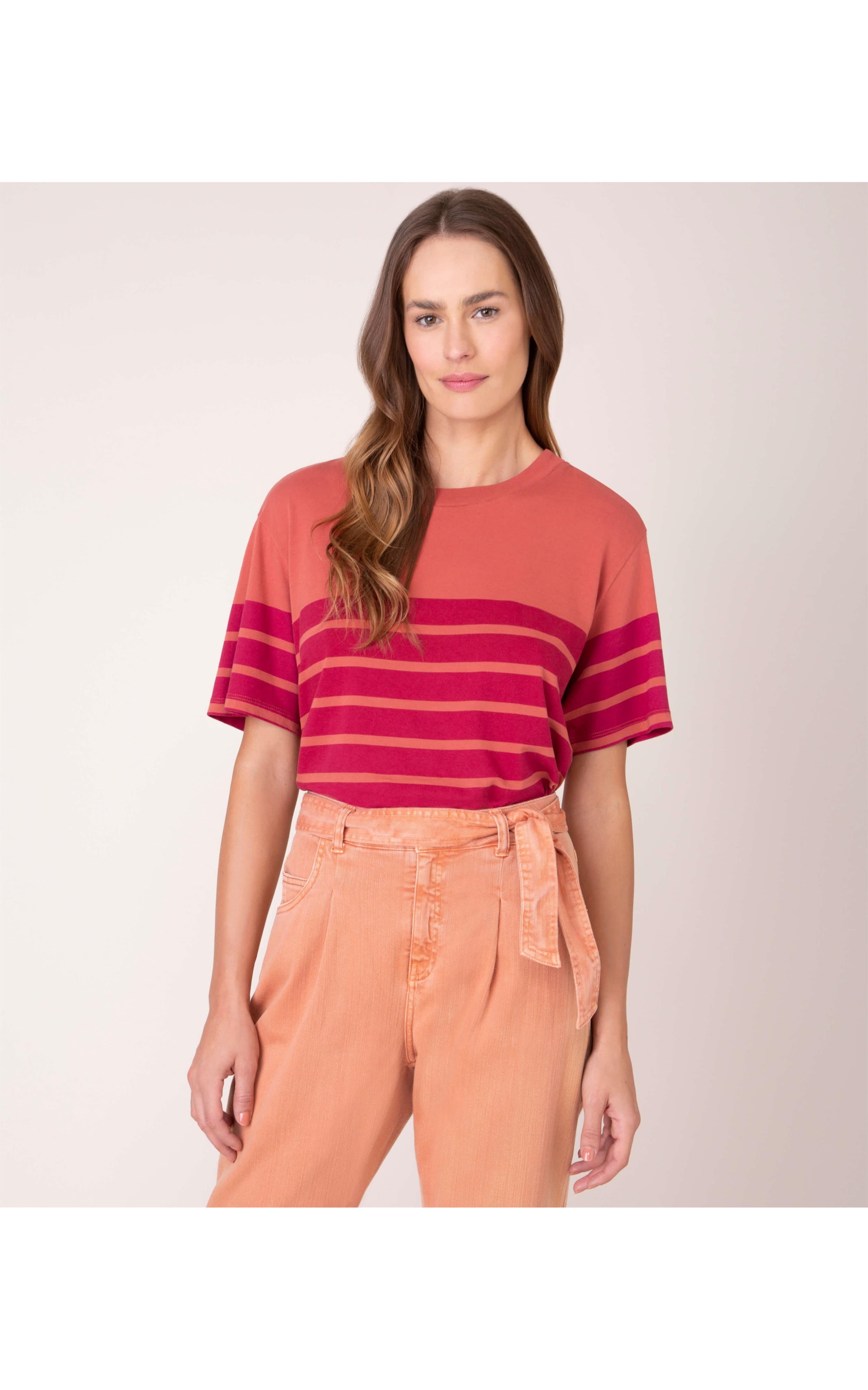 Blusa Mai Listras Rosê