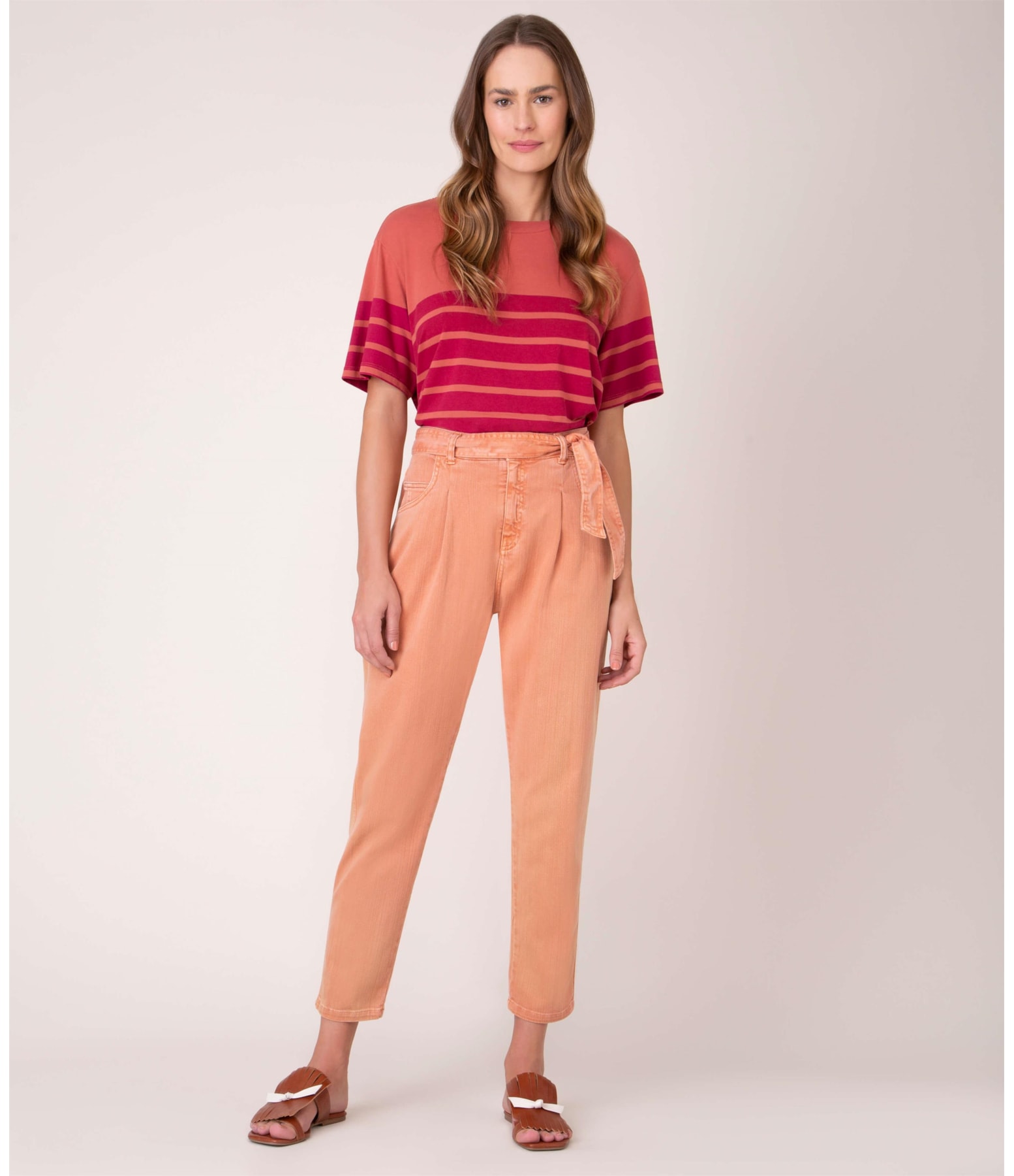 Blusa Mai Listras Rosê