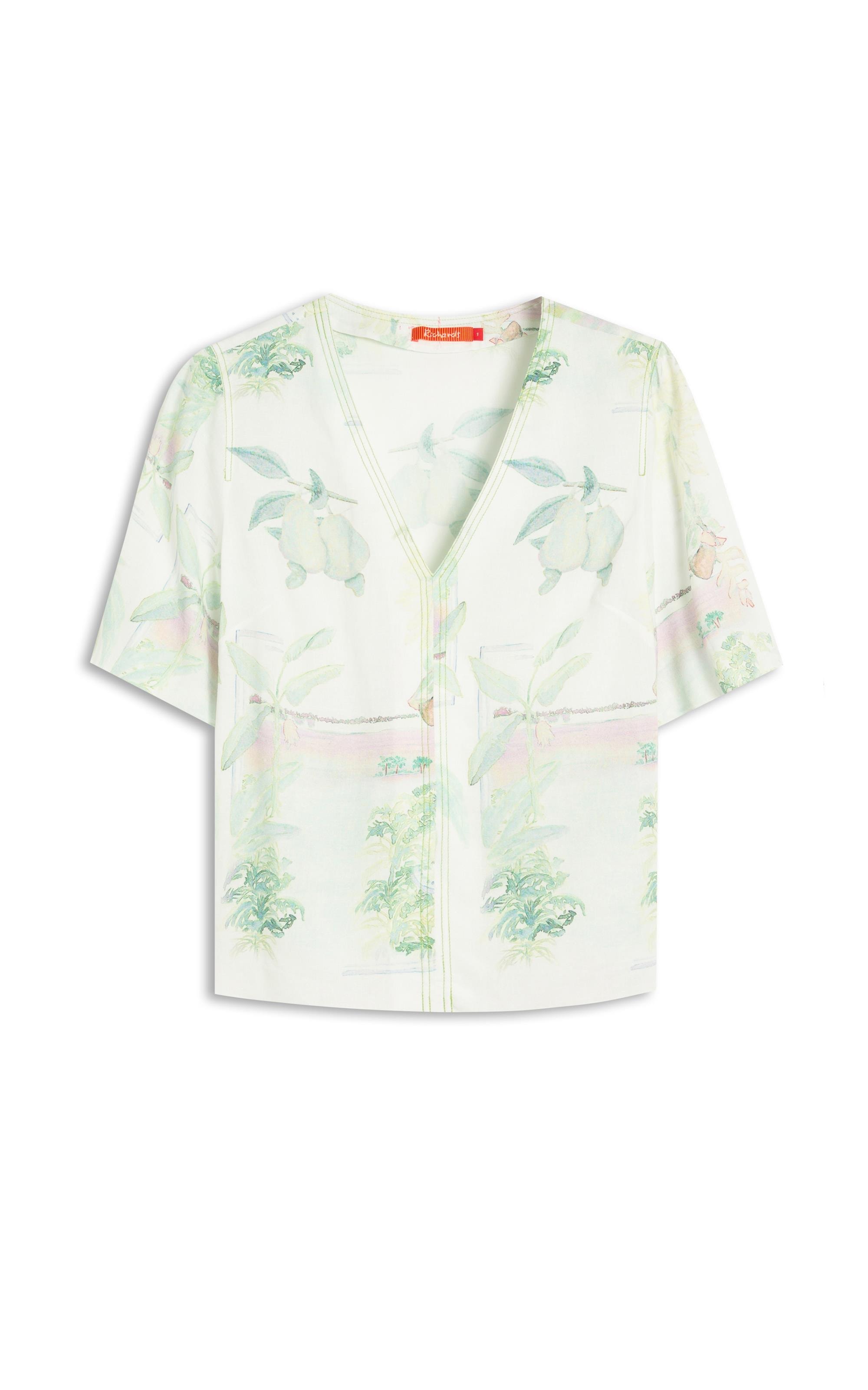 Blusa Mandacaru Tropical Linho Blend Branco