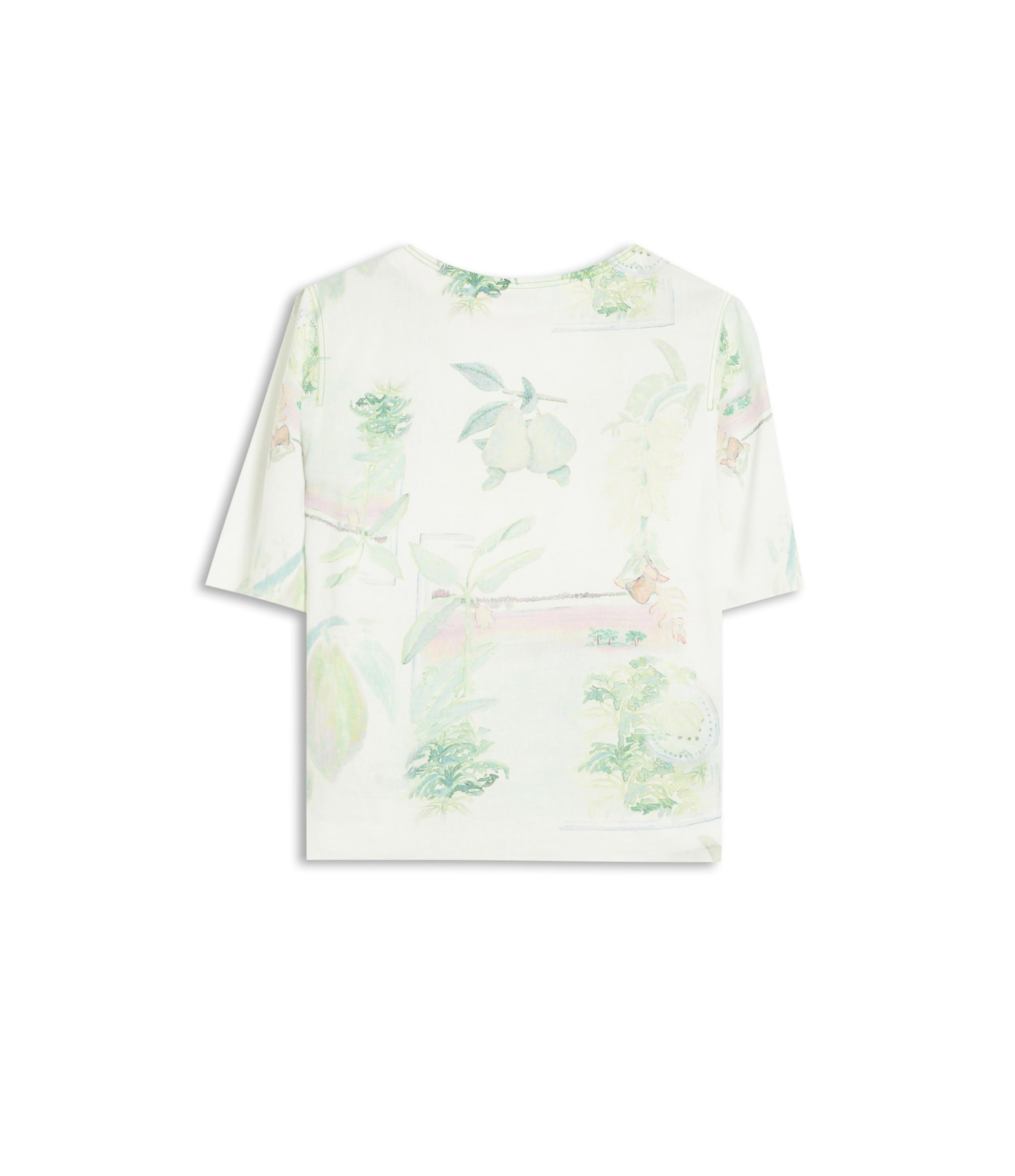 Blusa Mandacaru Tropical Linho Blend Branco