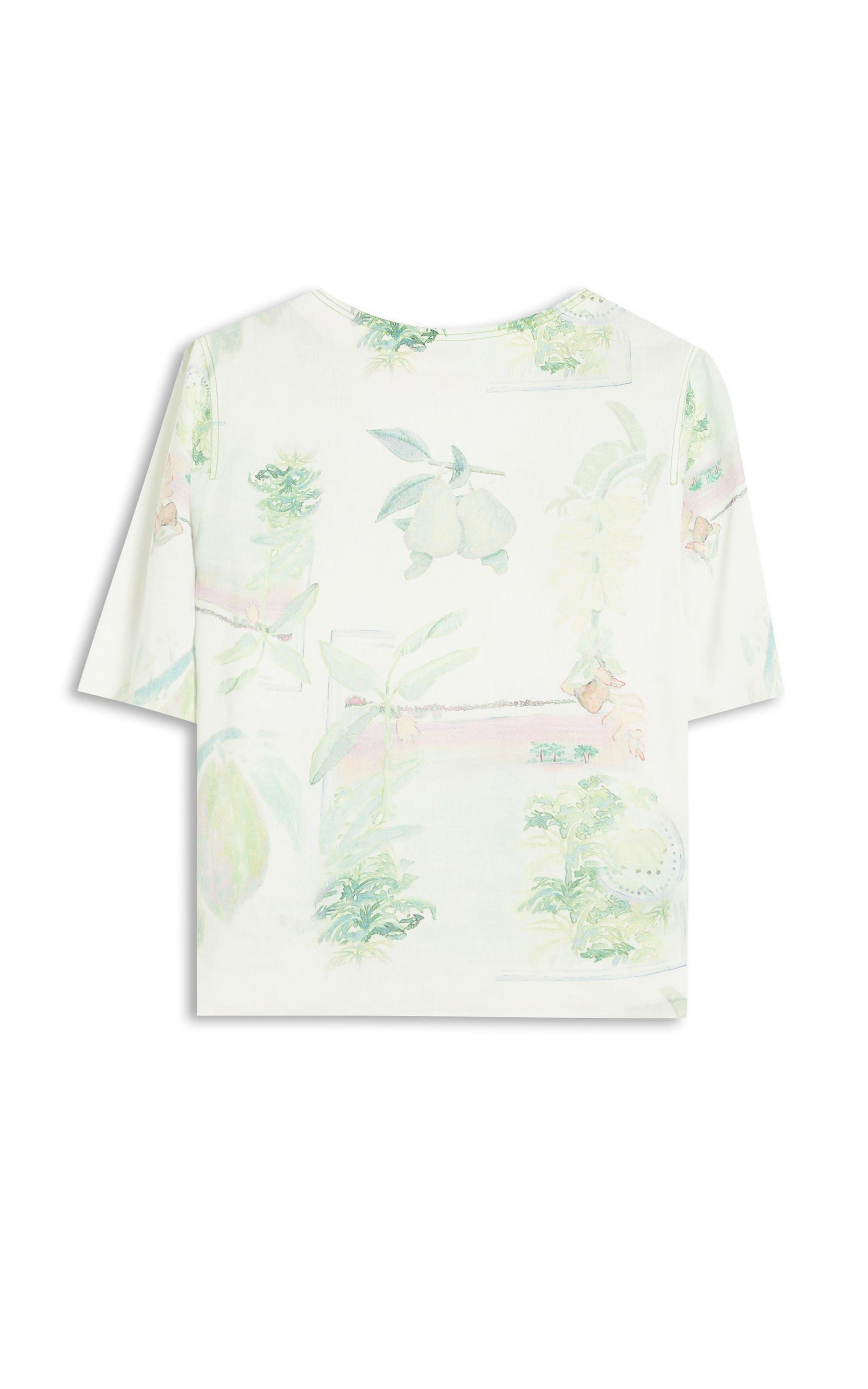 Blusa Mandacaru Tropical Linho Blend Branco