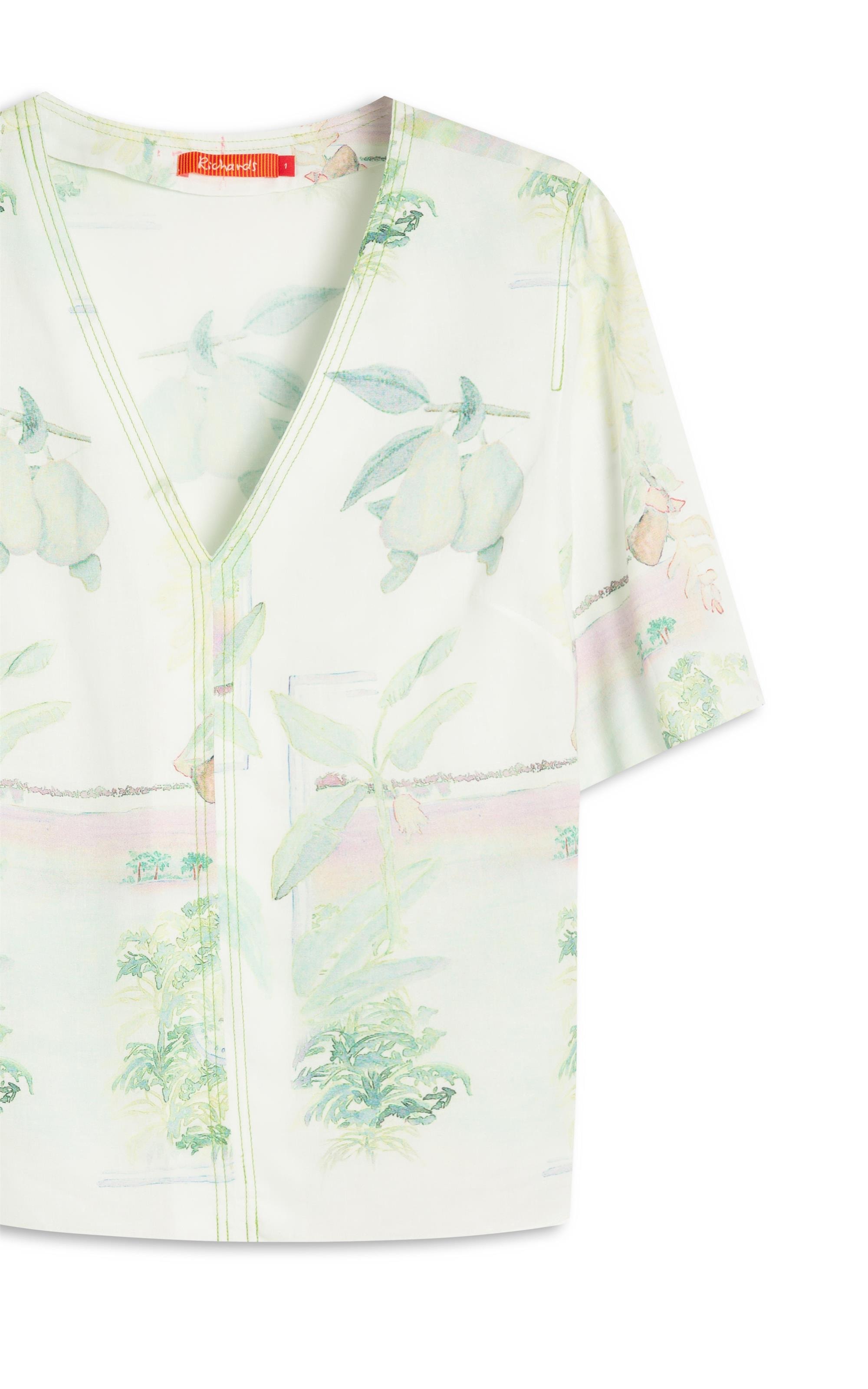 Blusa Mandacaru Tropical Linho Blend Branco