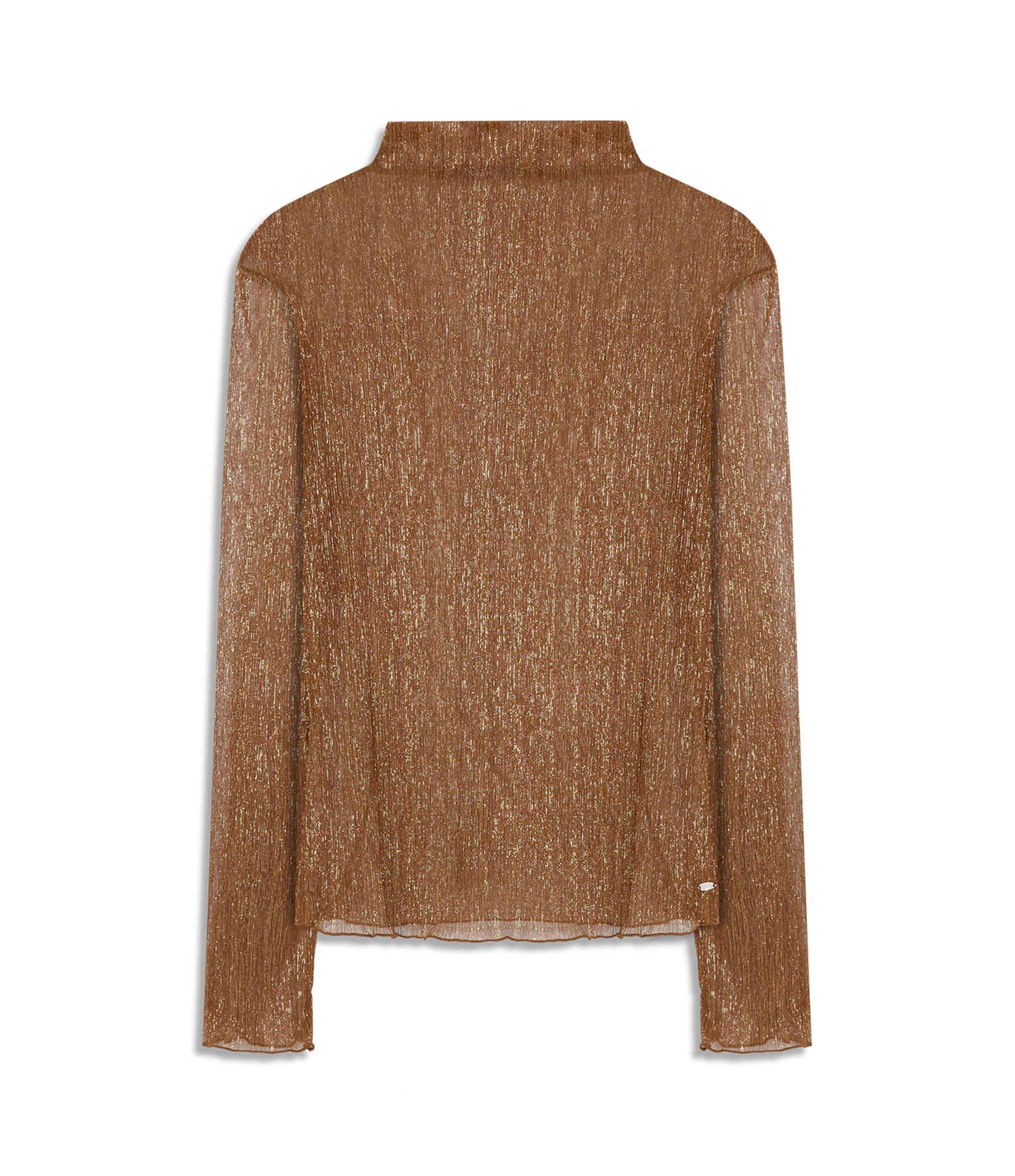  Blusa Maomi Plissado Bronze