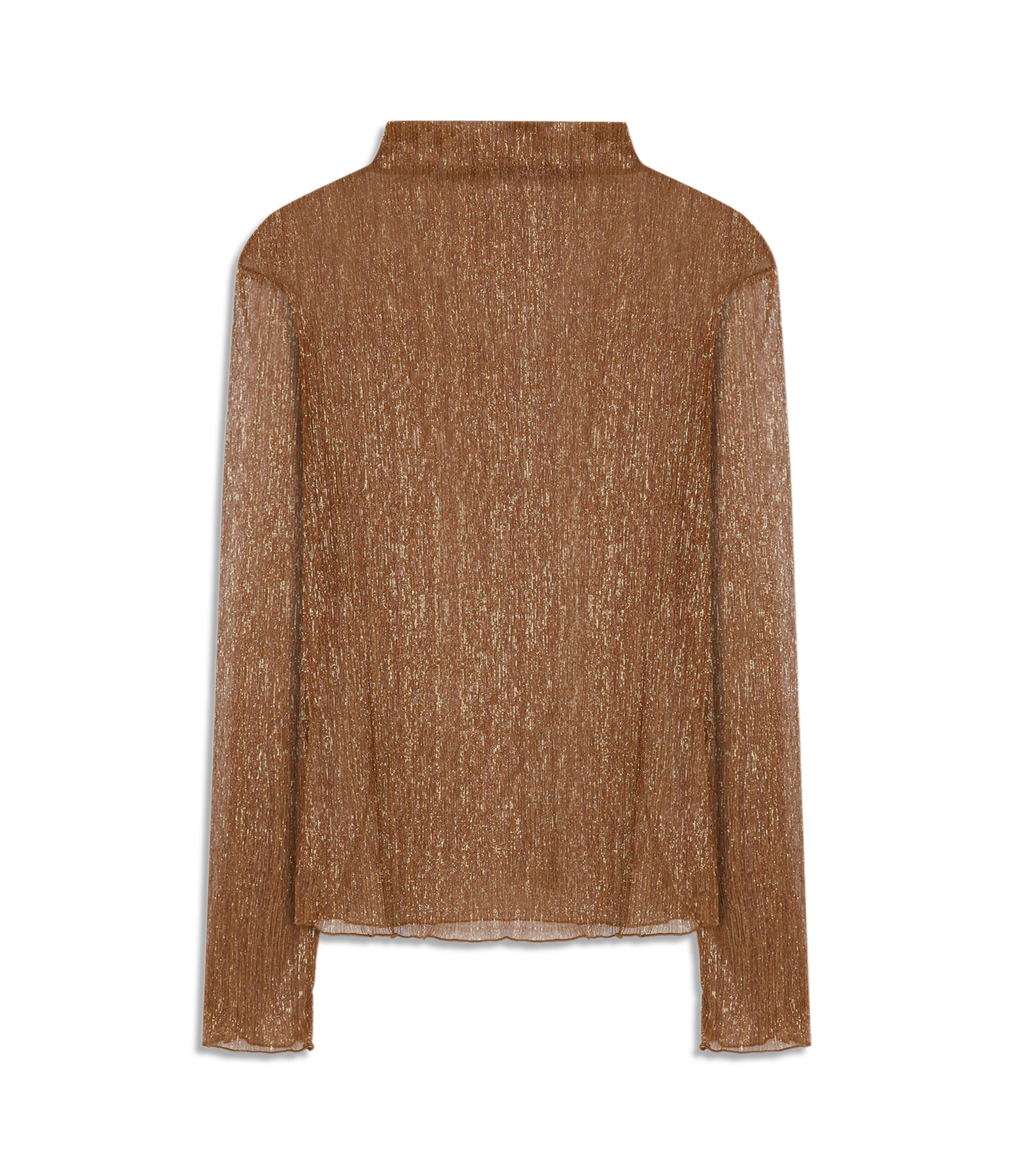  Blusa Maomi Plissado Bronze