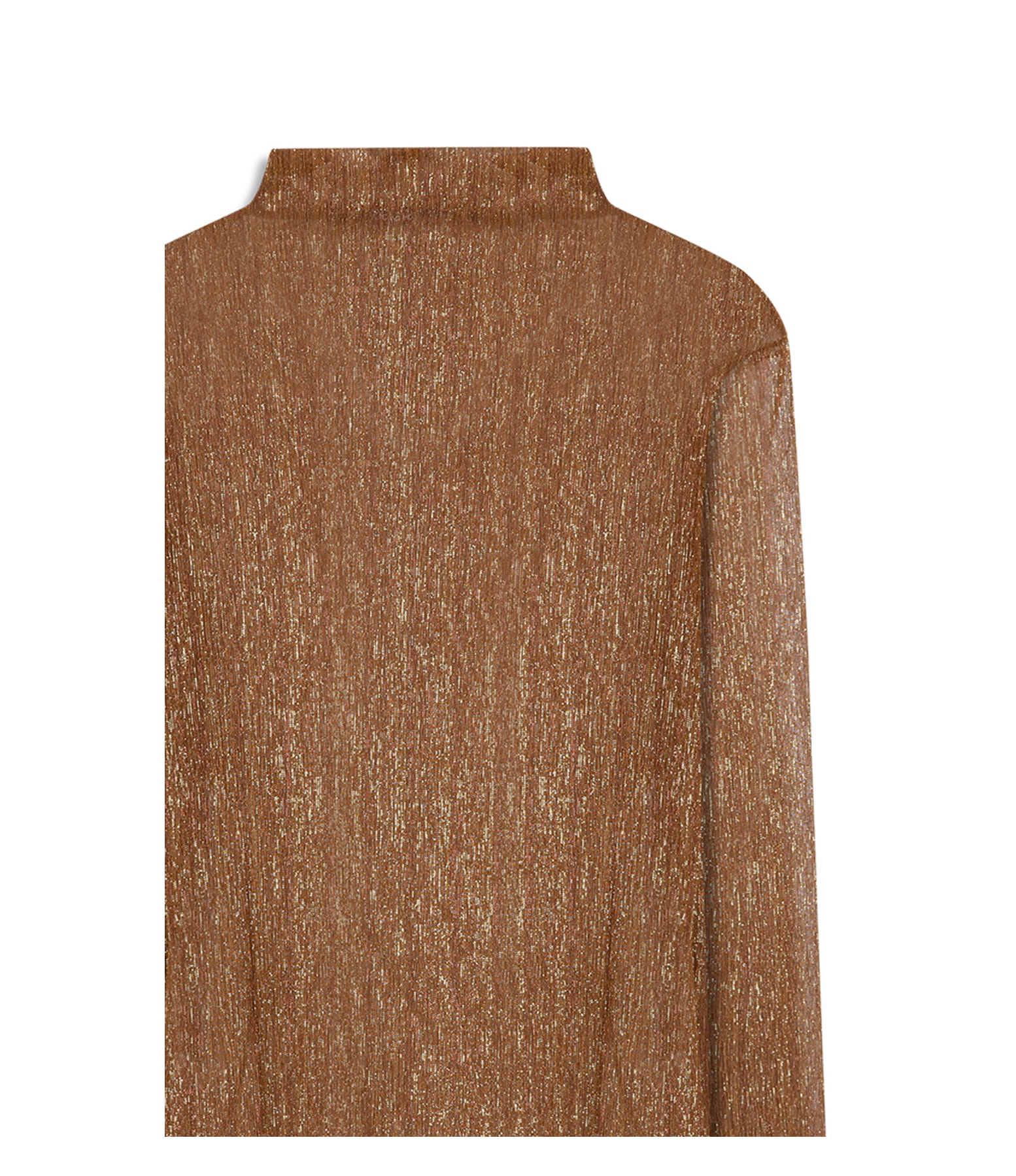  Blusa Maomi Plissado Bronze