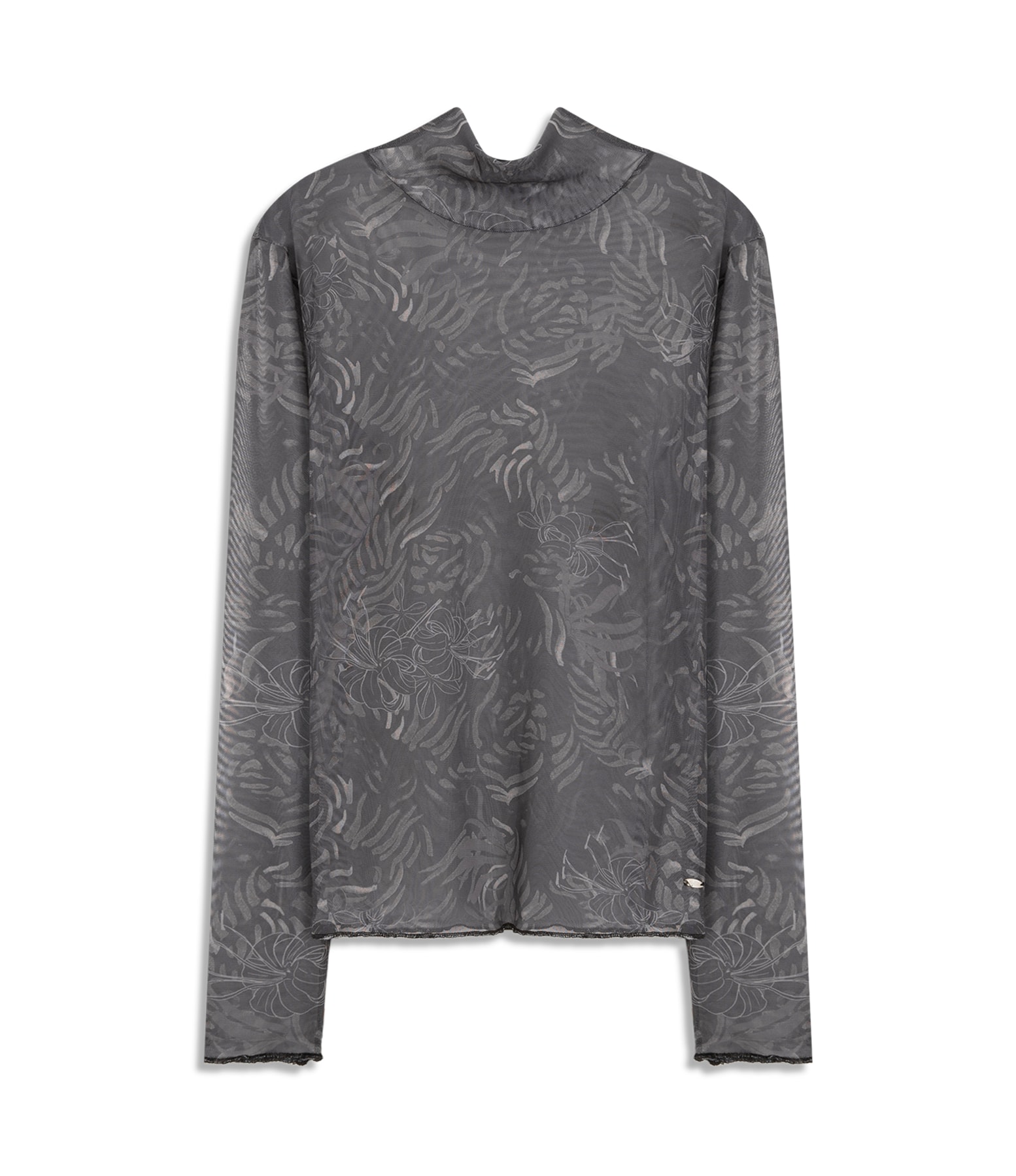 Blusa Maori Tule Estampado Grafite