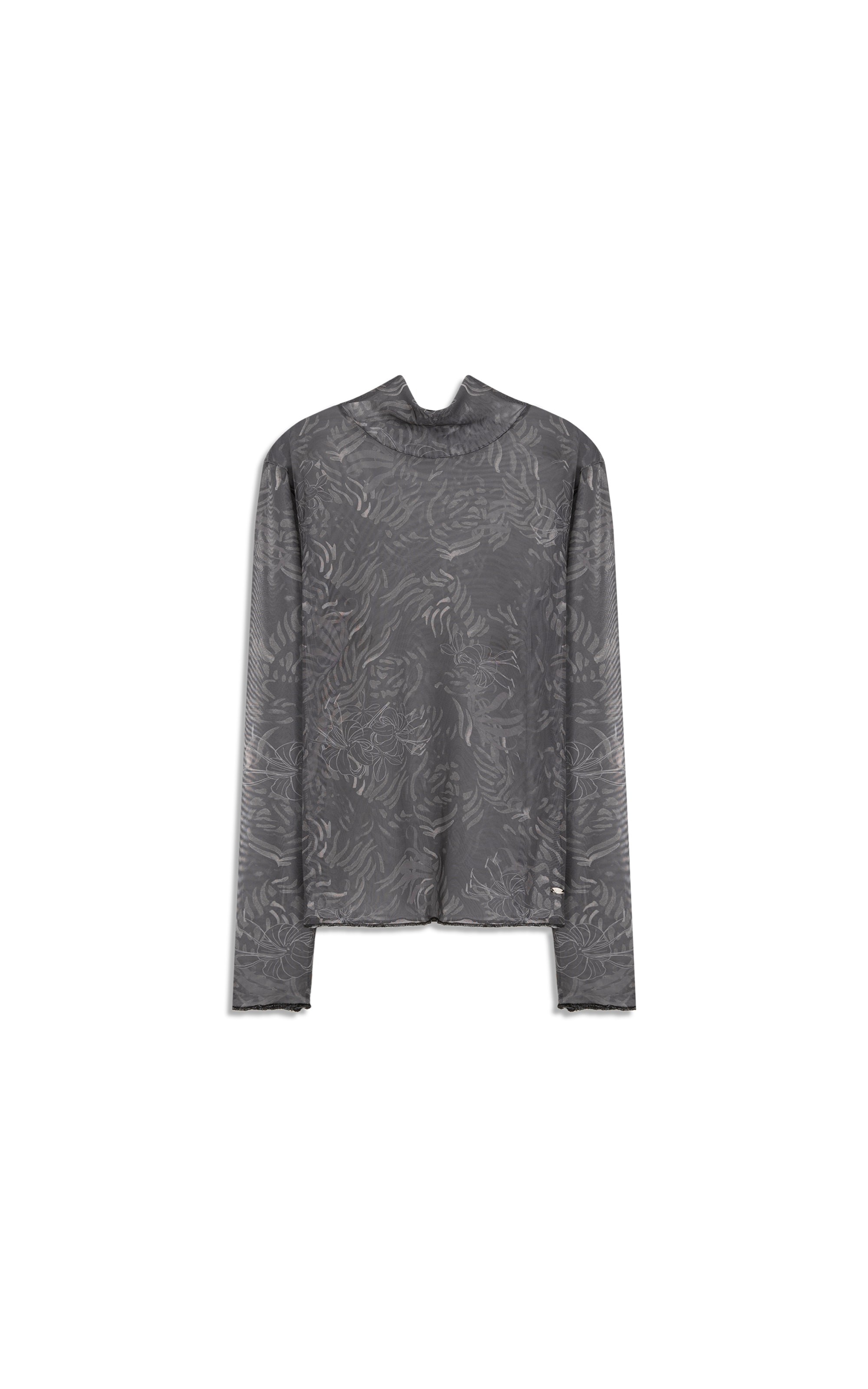 Blusa Maori Tule Estampado Grafite