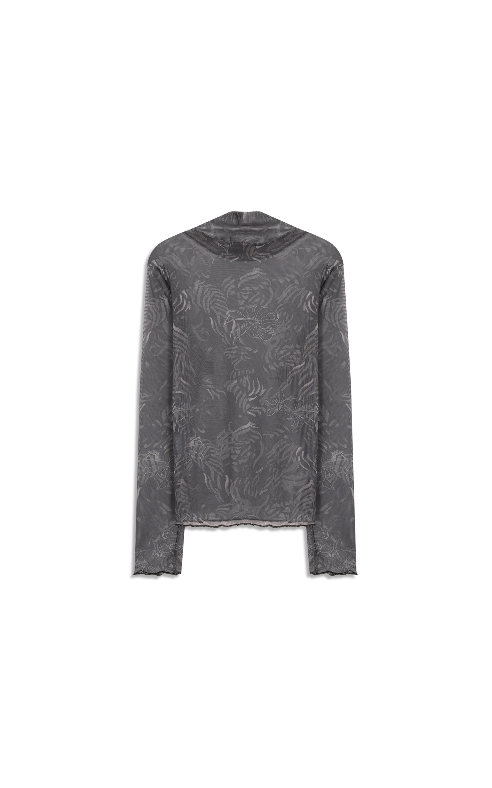 Blusa Maori Tule Estampado Grafite