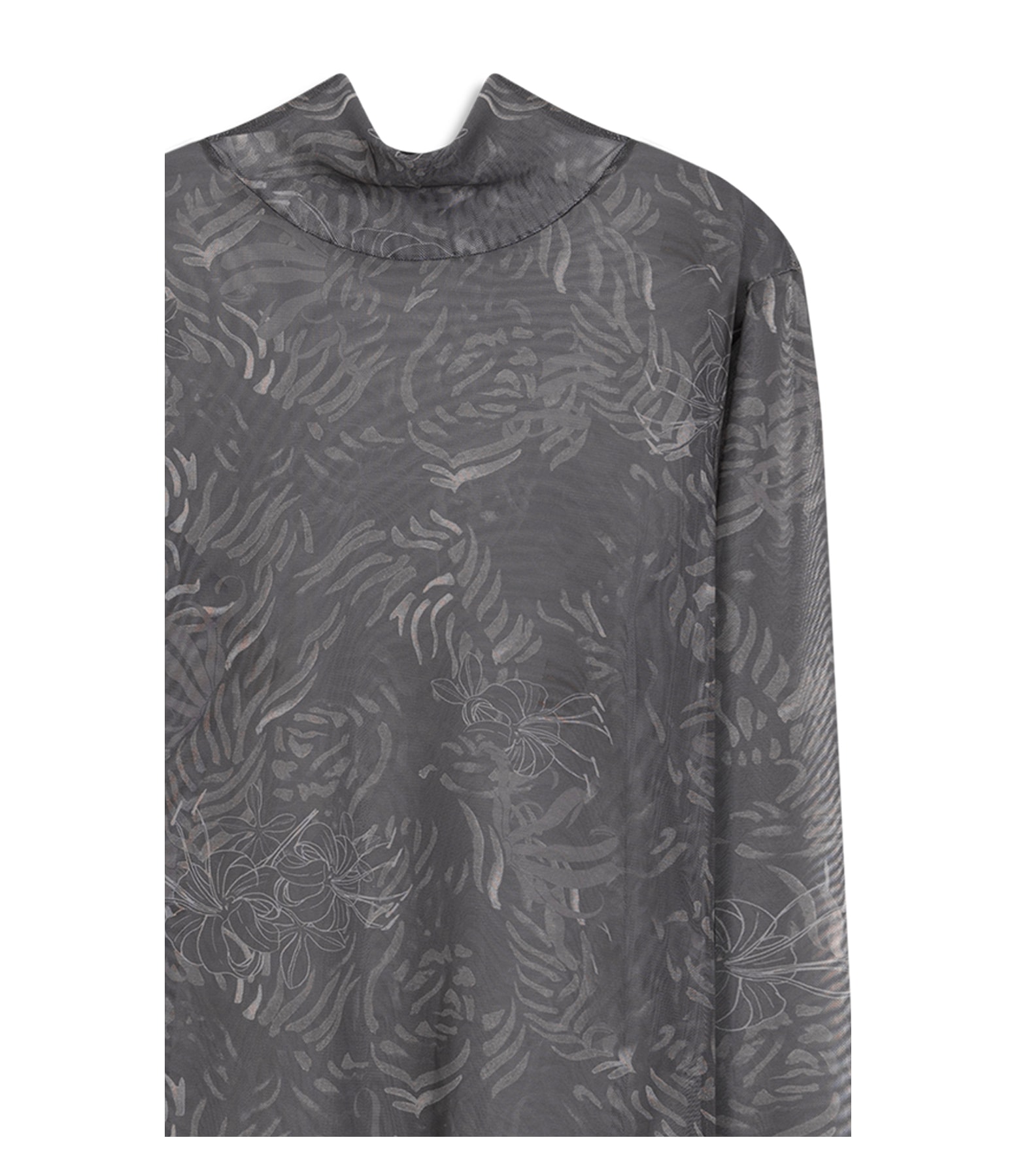 Blusa Maori Tule Estampado Grafite