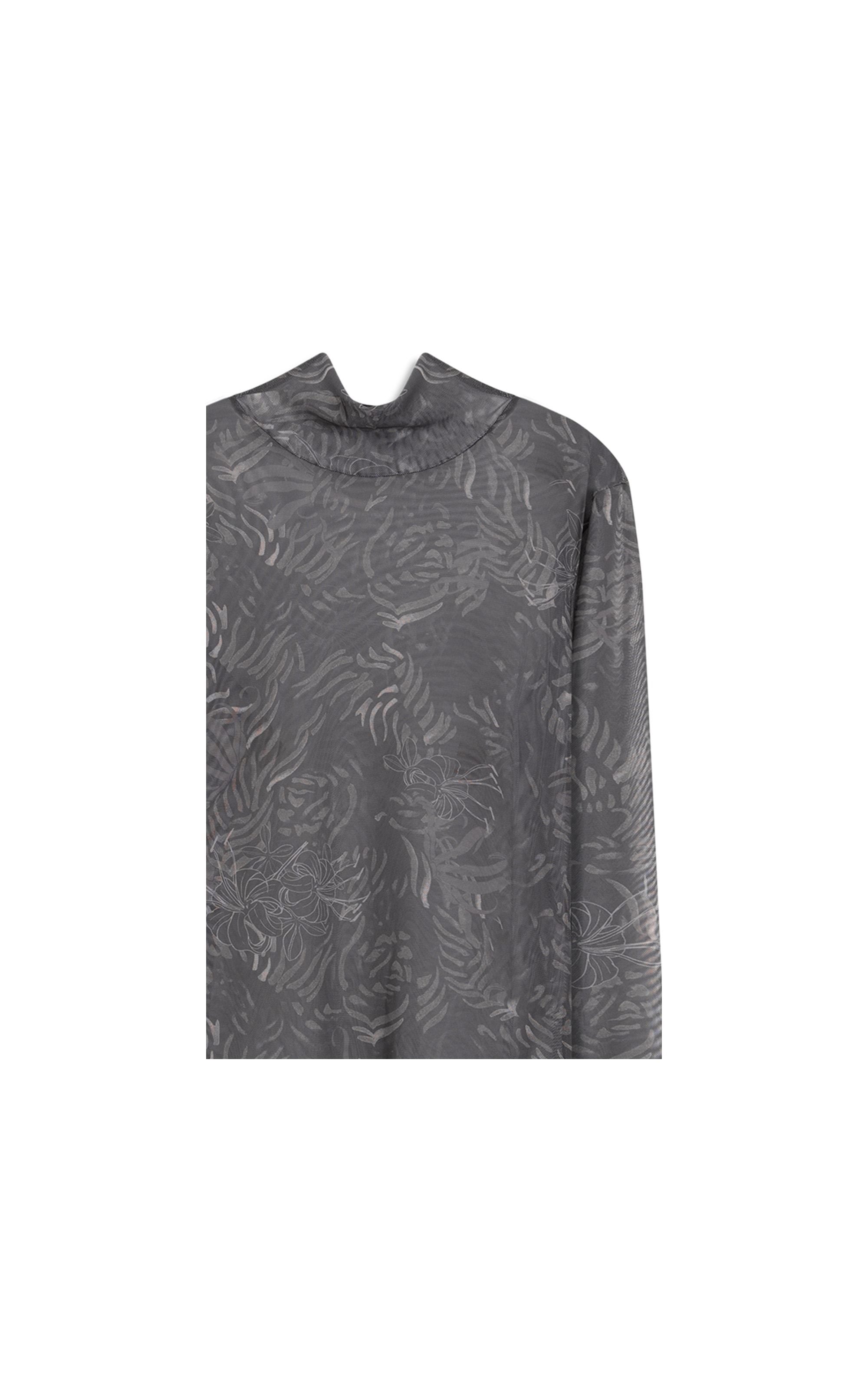 Blusa Maori Tule Estampado Grafite
