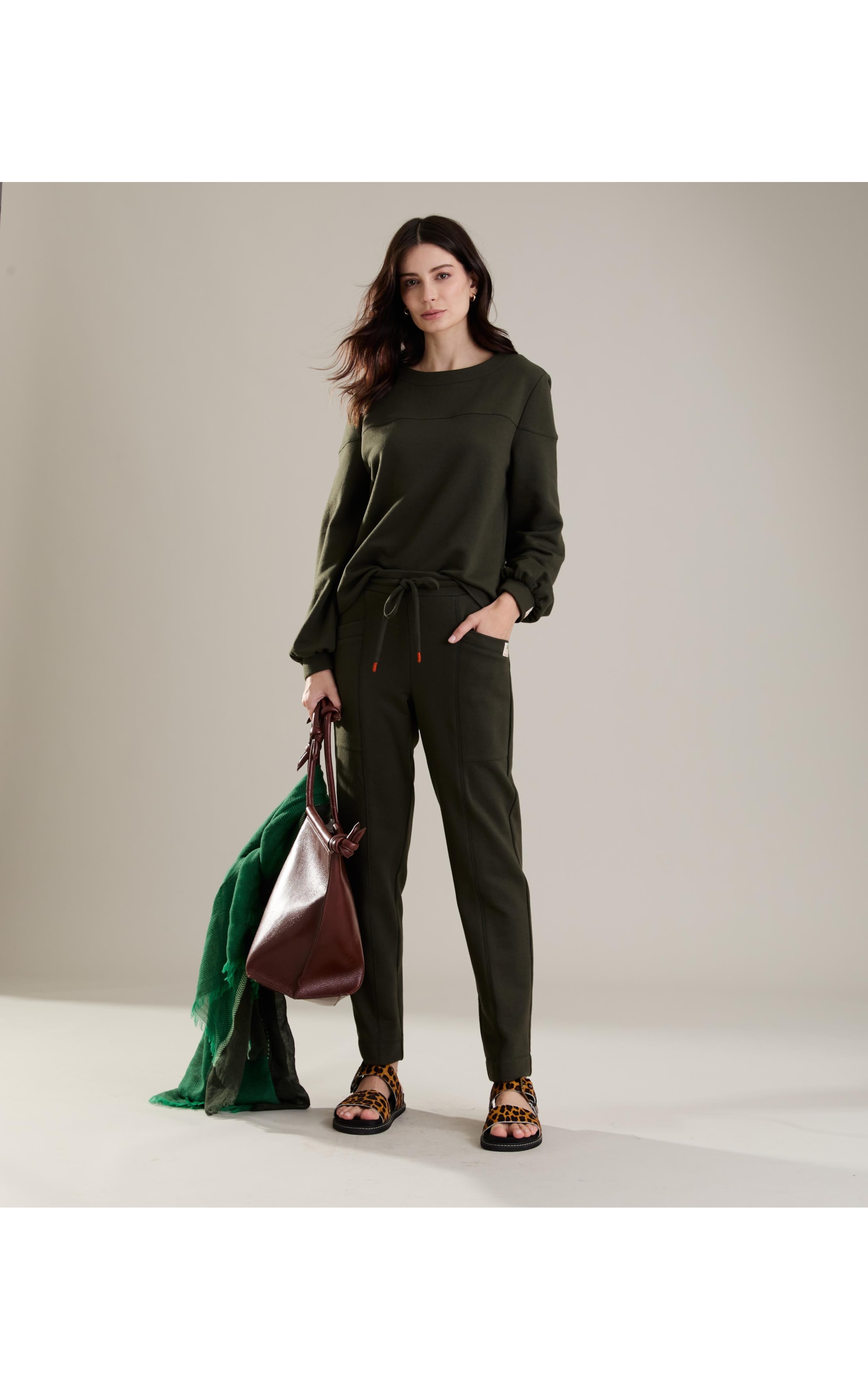 Blusa Marie Ml Verde Militar