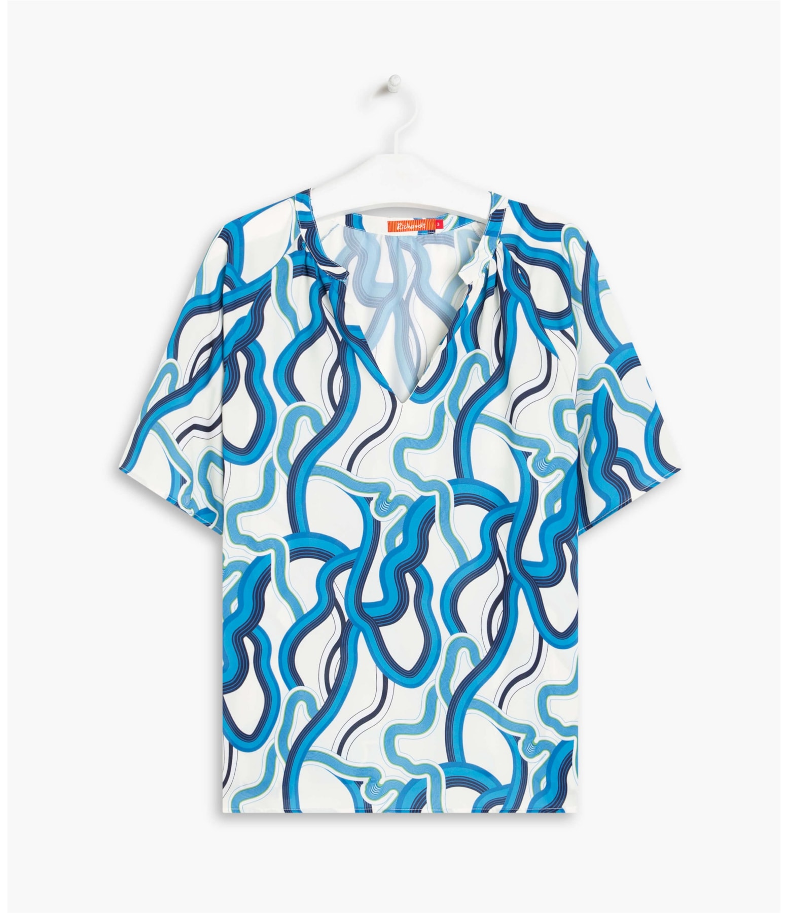 Blusa Marina Estampada Marinho