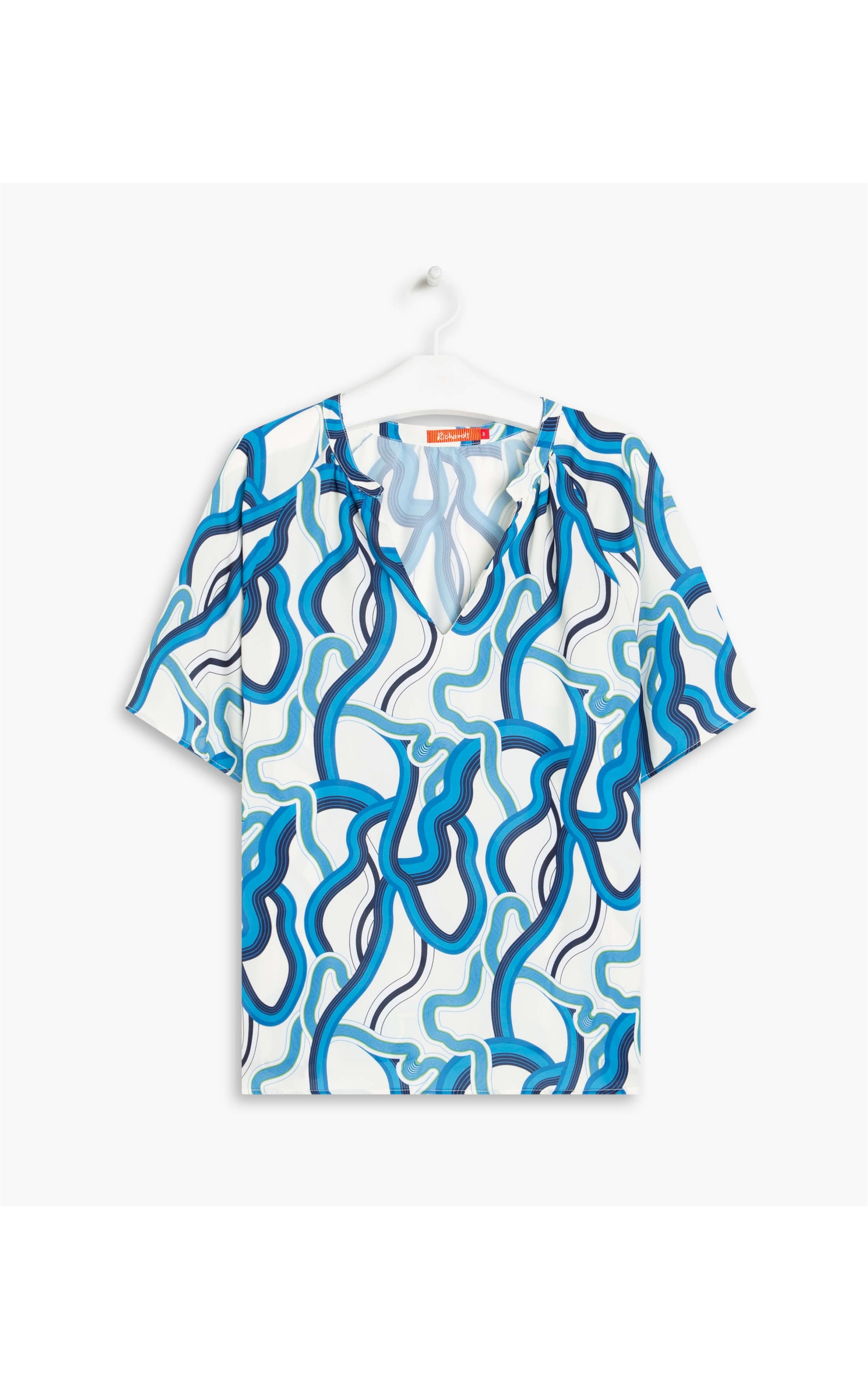 Blusa Marina Estampada Marinho