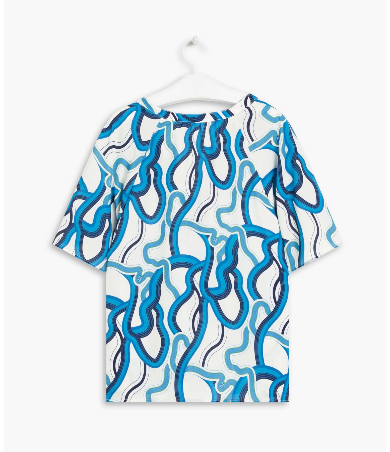 Blusa Marina Estampada Marinho