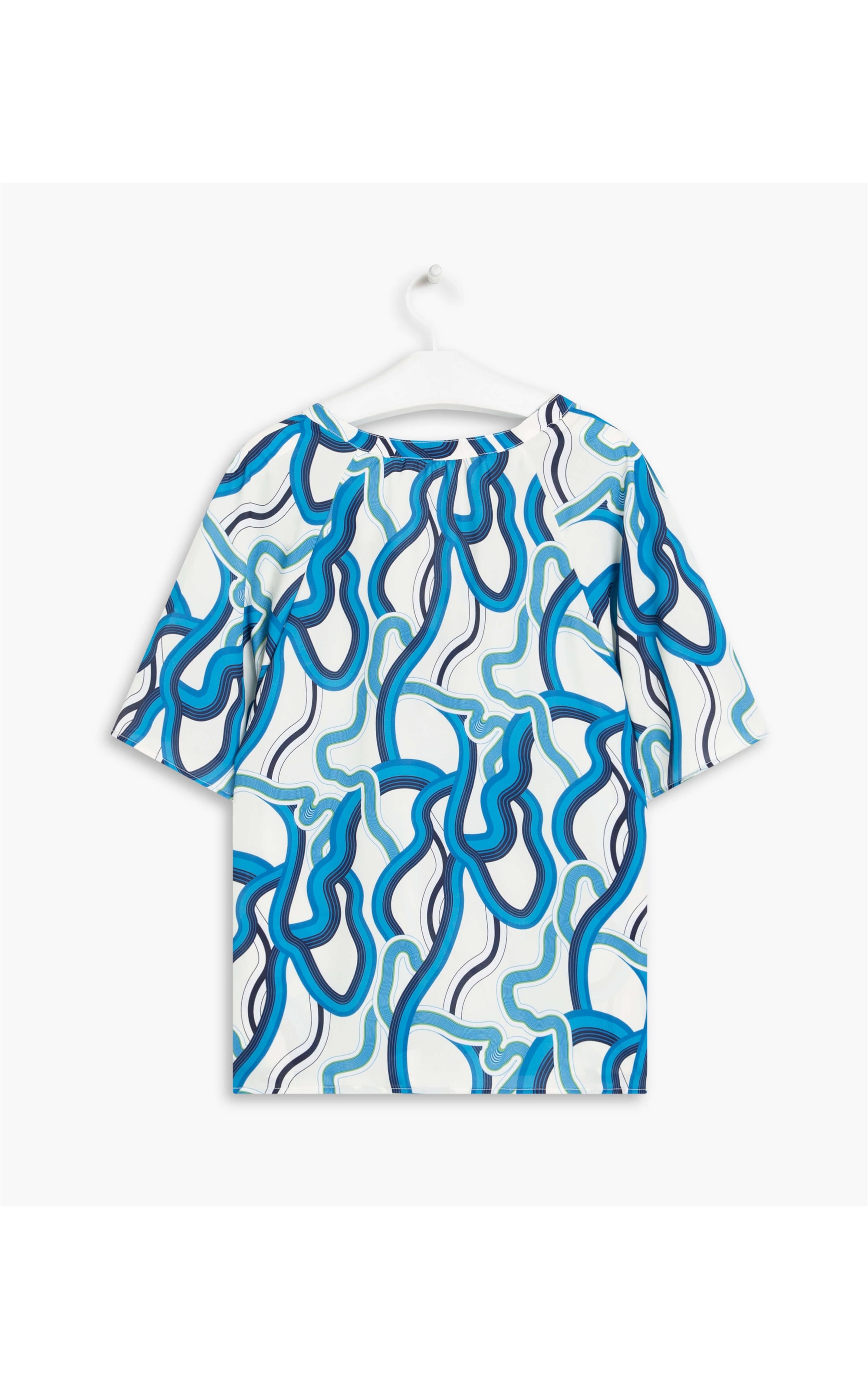 Blusa Marina Estampada Marinho