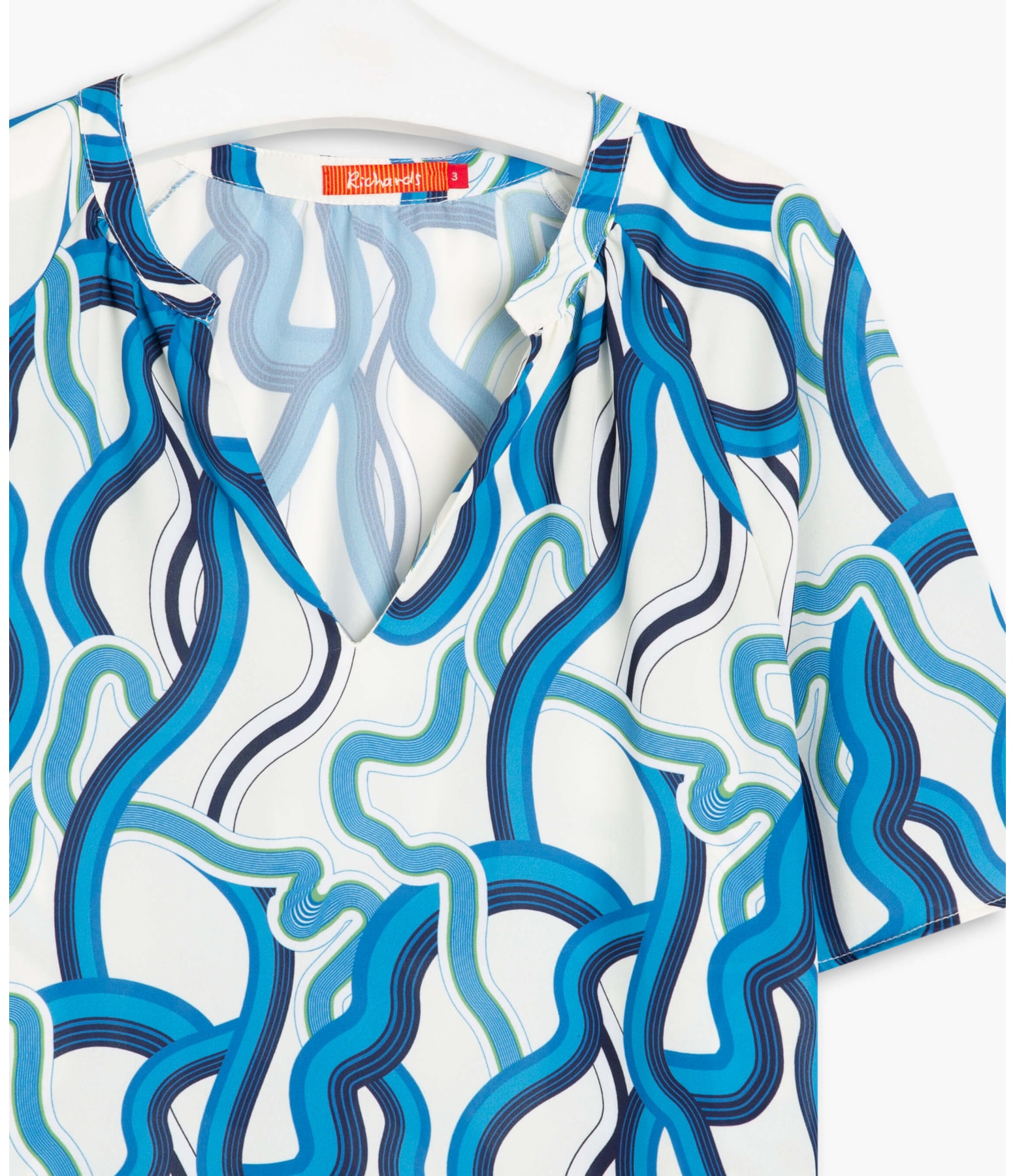 Blusa Marina Estampada Marinho