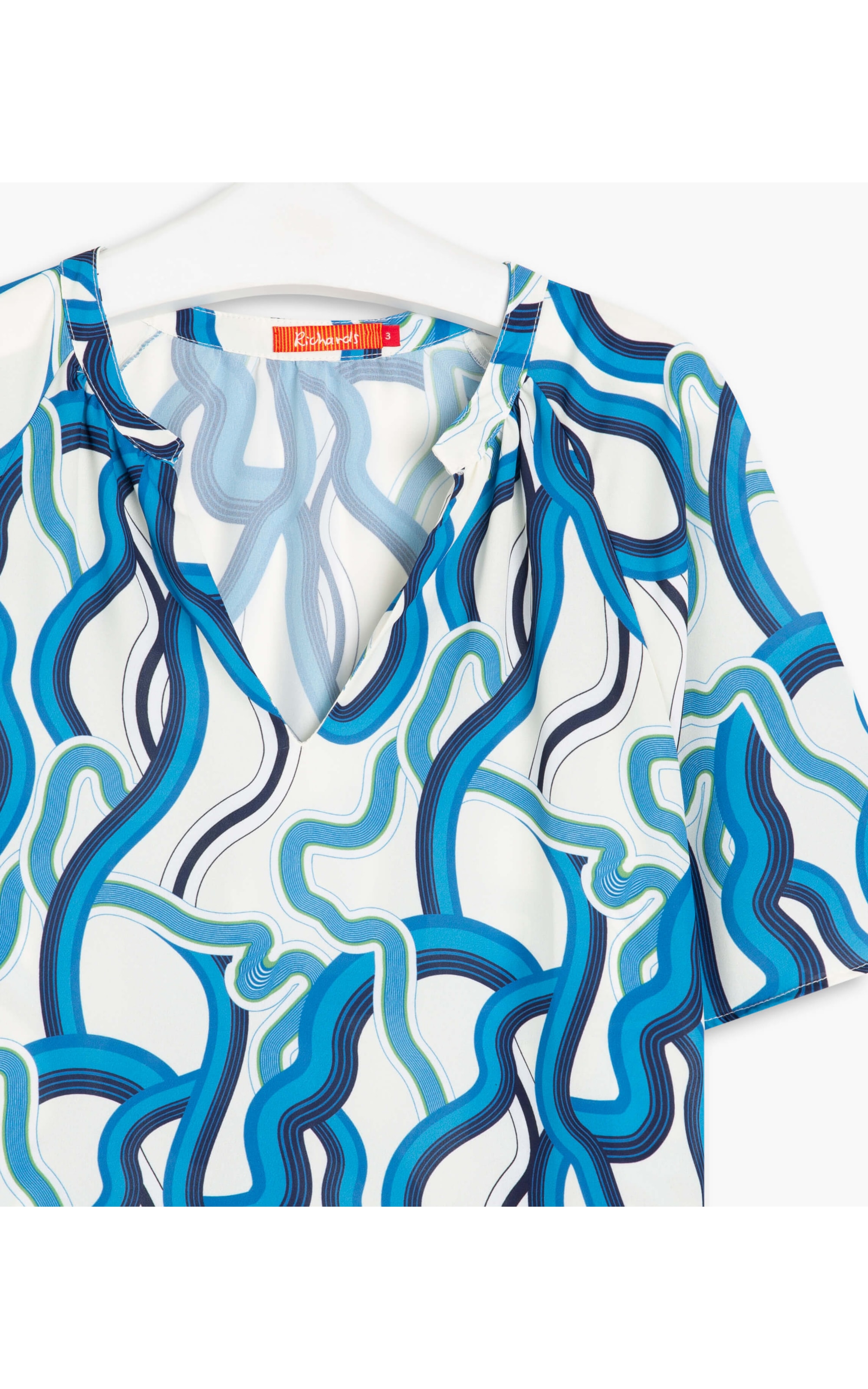 Blusa Marina Estampada Marinho