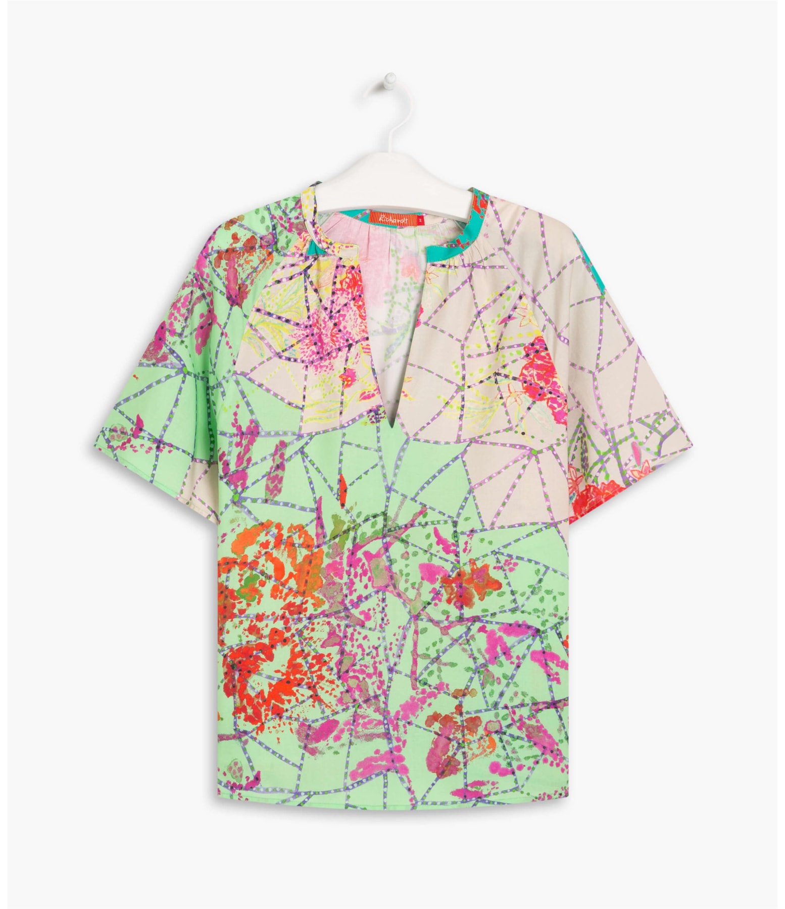 Blusa Marina Estampada Verde Agua