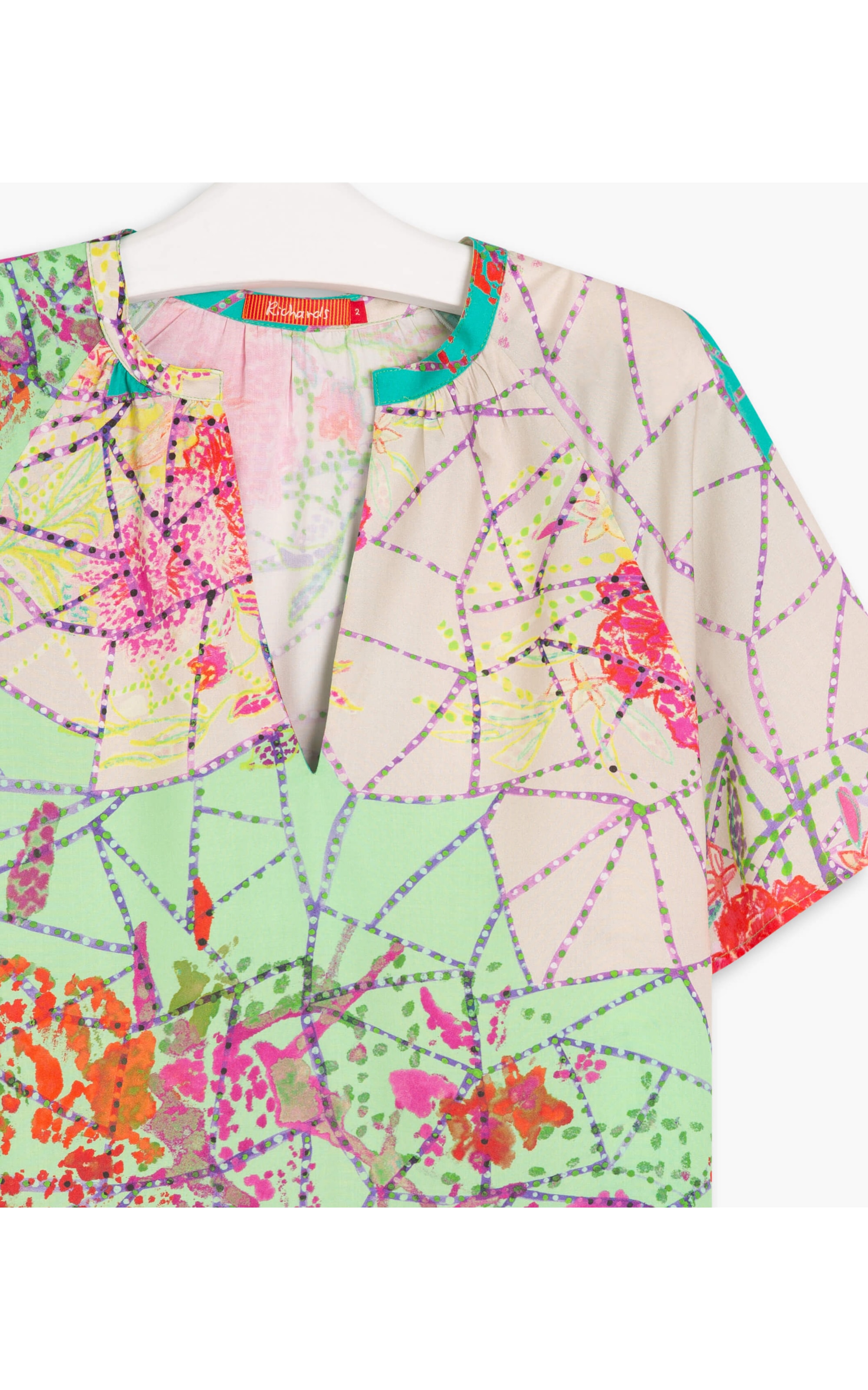 Blusa Marina Estampada Verde Agua