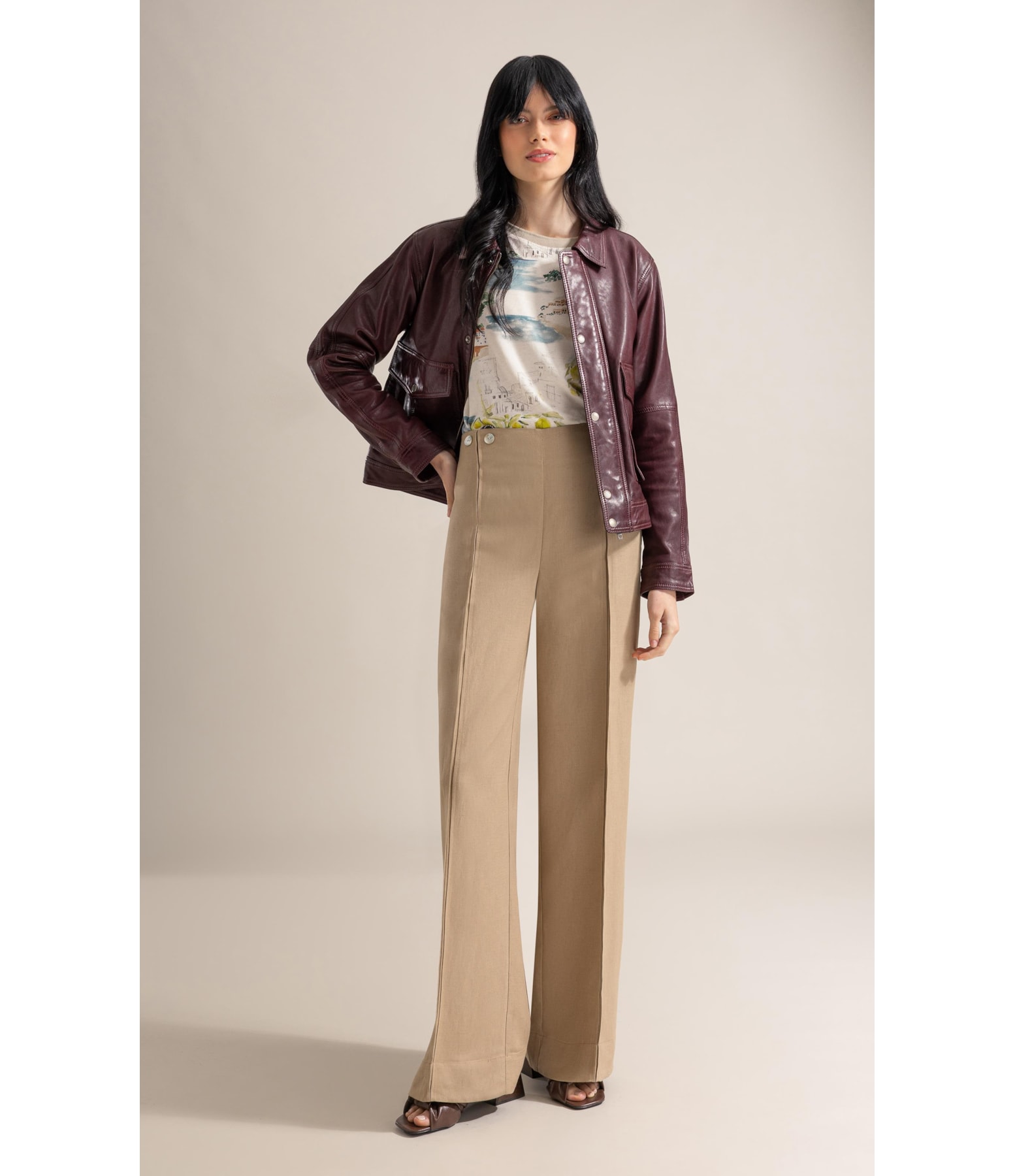 Blusa Mia Estampa Paesaggio Lb Natural