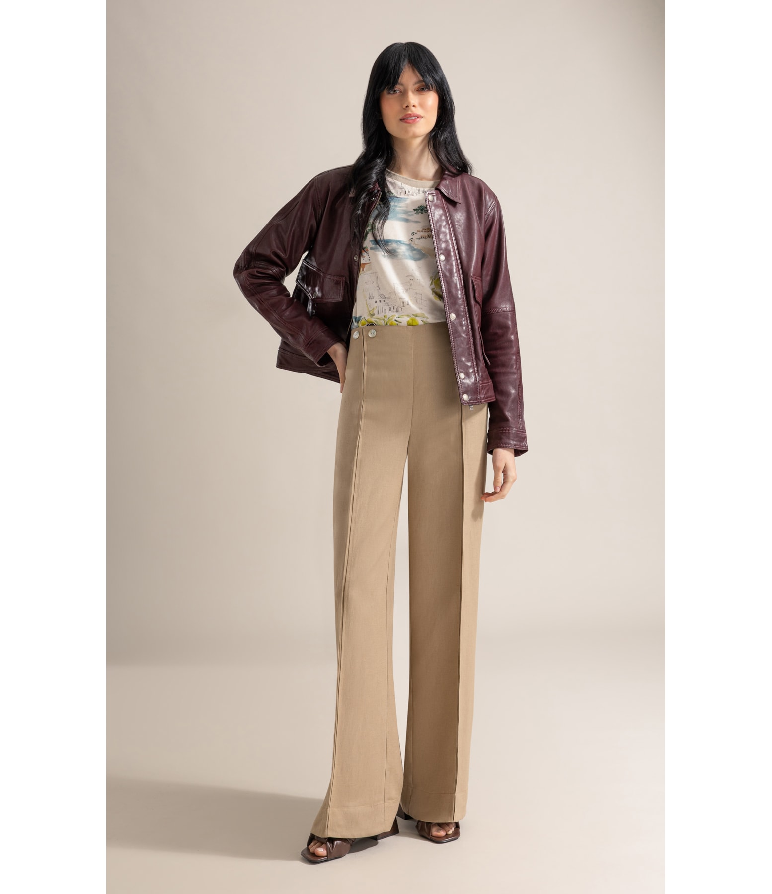 Blusa Mia Estampa Paesaggio Lb Natural