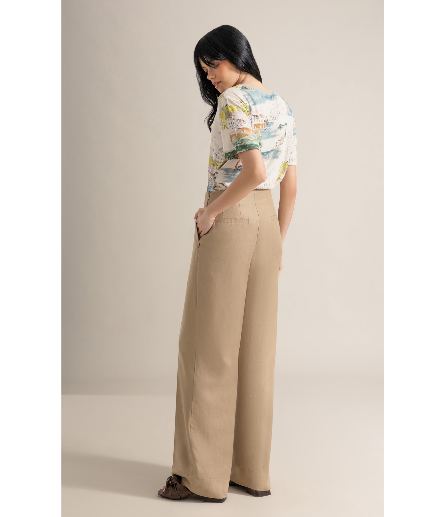 Blusa Mia Estampa Paesaggio Lb Natural