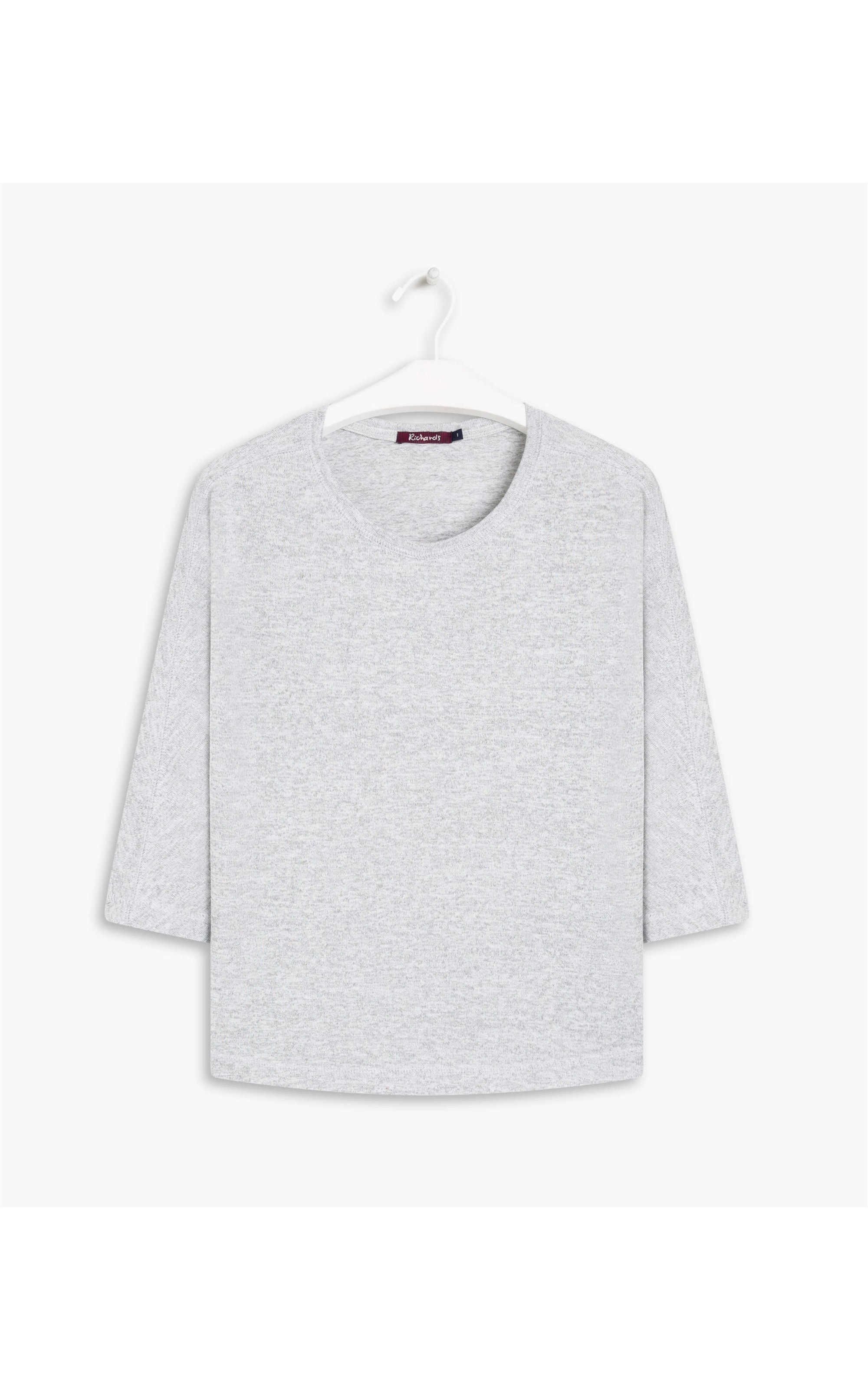 Blusa Mia Jersey Blend Cinza Mescla