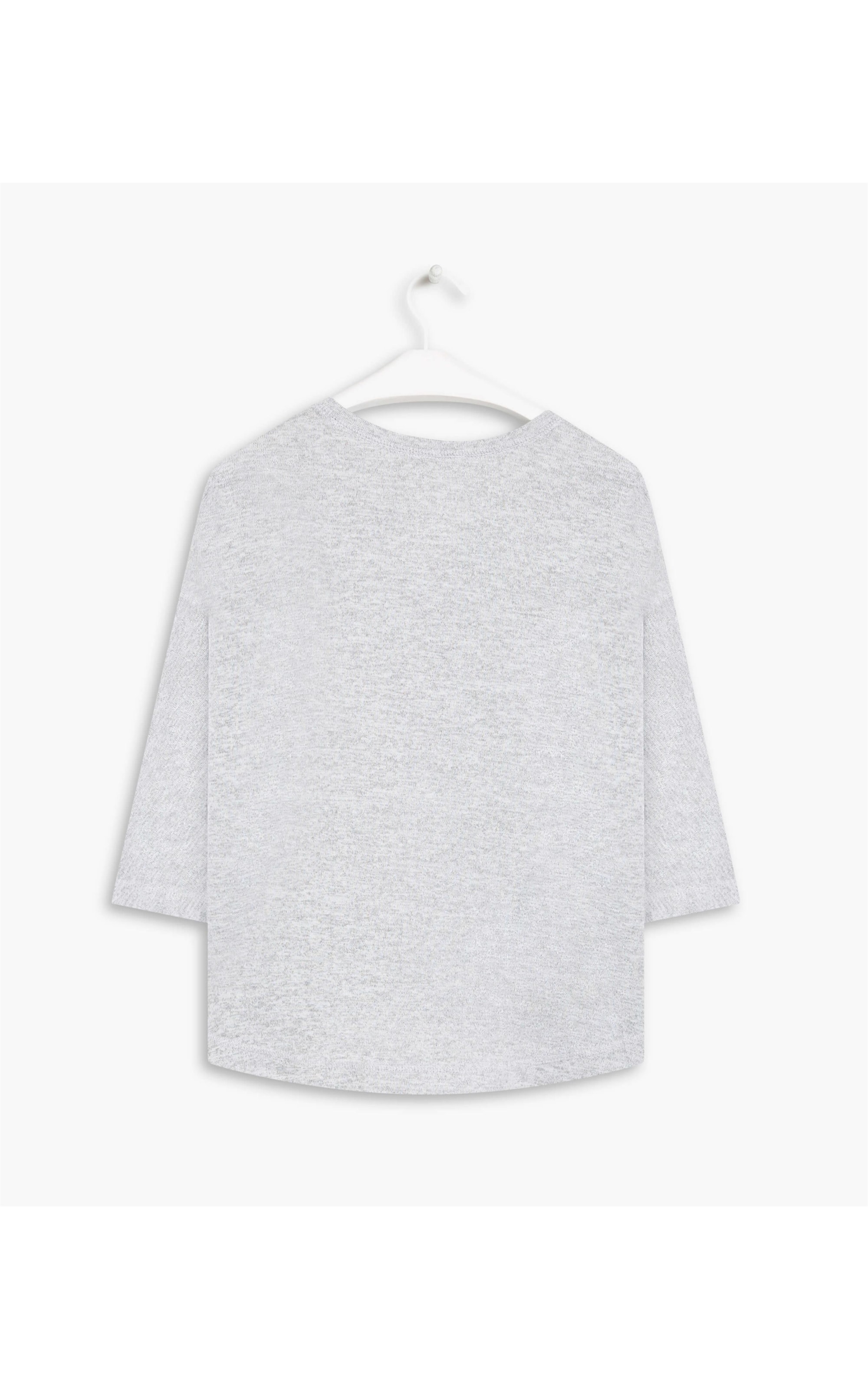Blusa Mia Jersey Blend Cinza Mescla