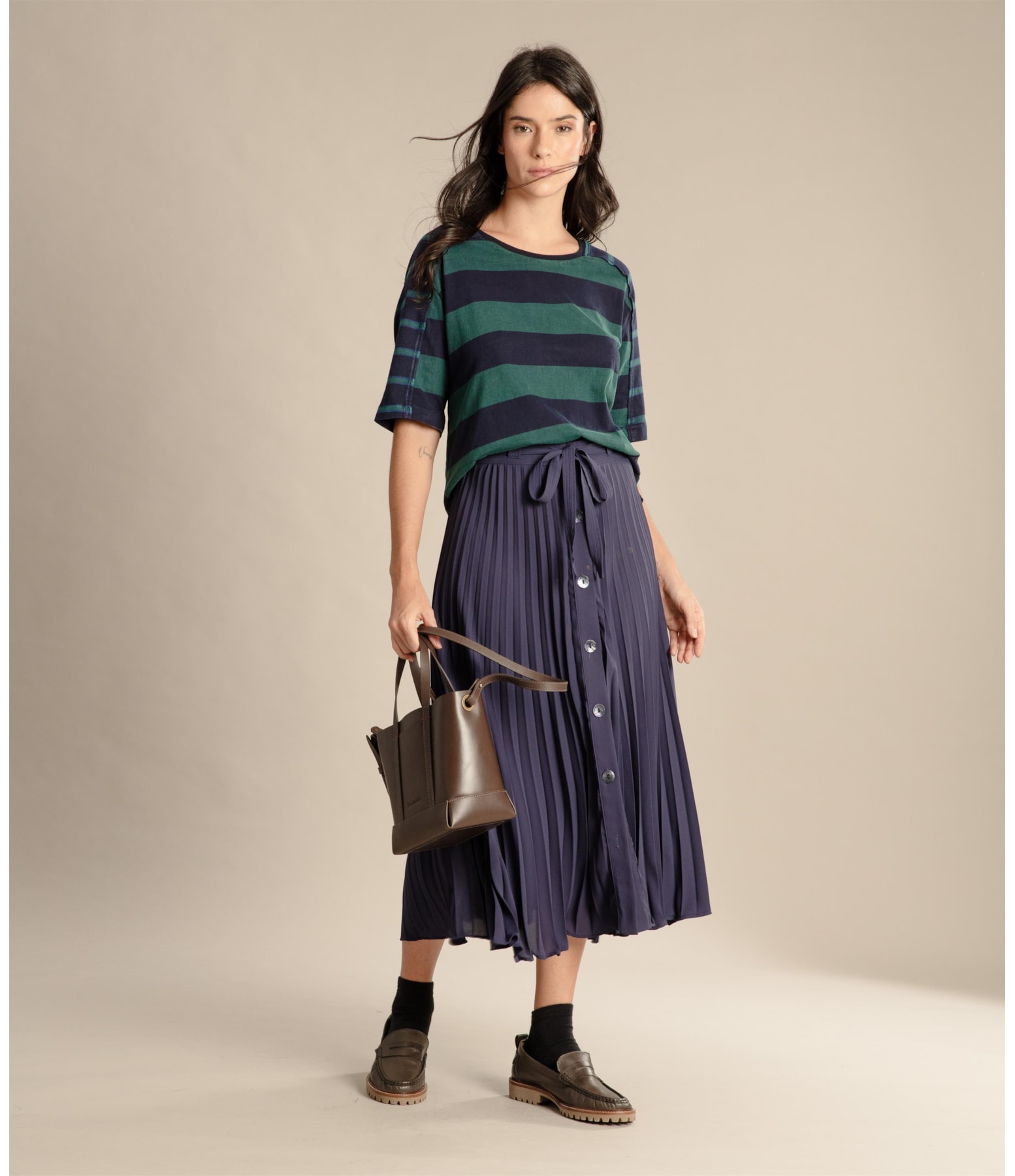 Blusa Miki Listrada Gd Dark Navy