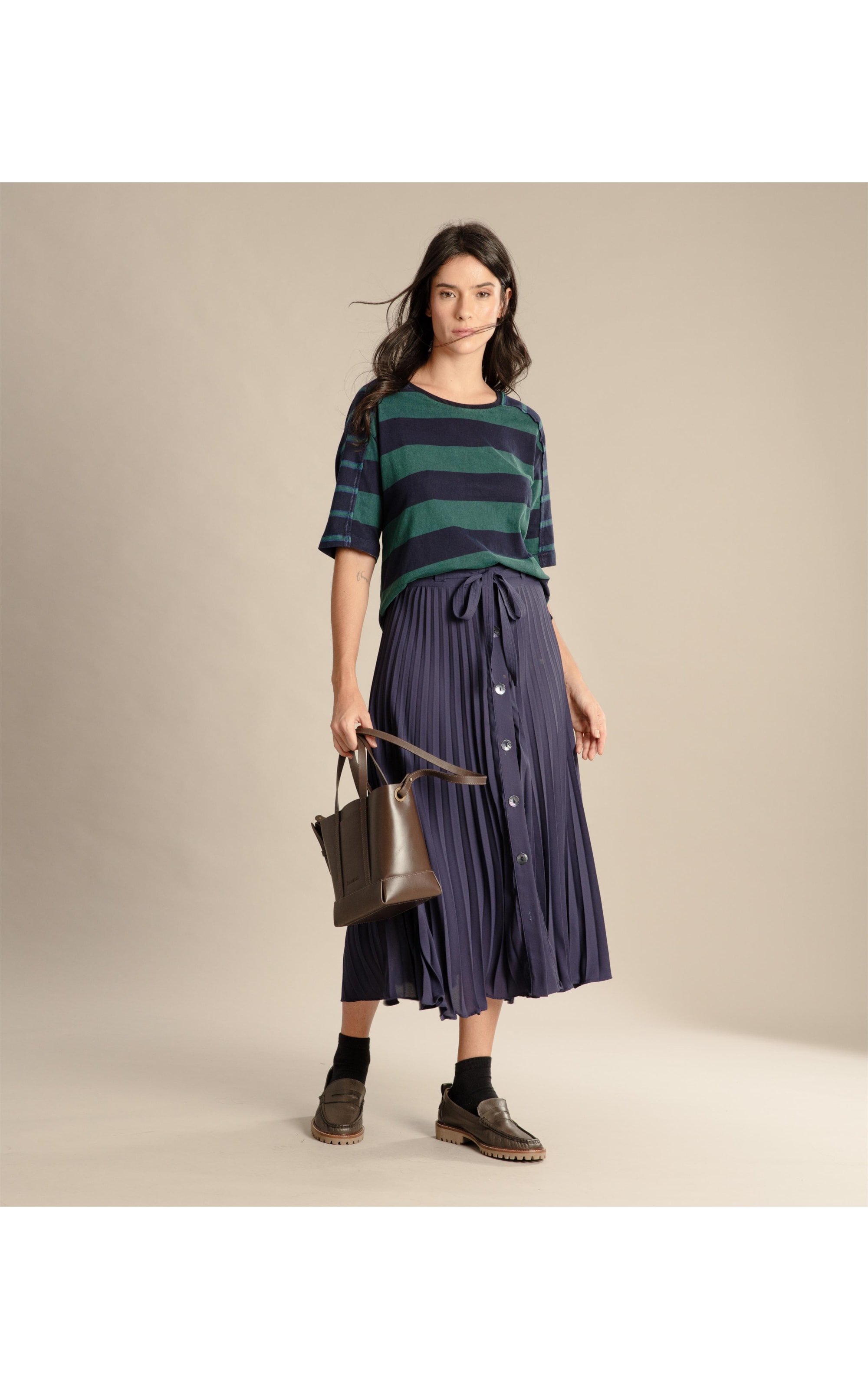 Blusa Miki Listrada Gd Dark Navy