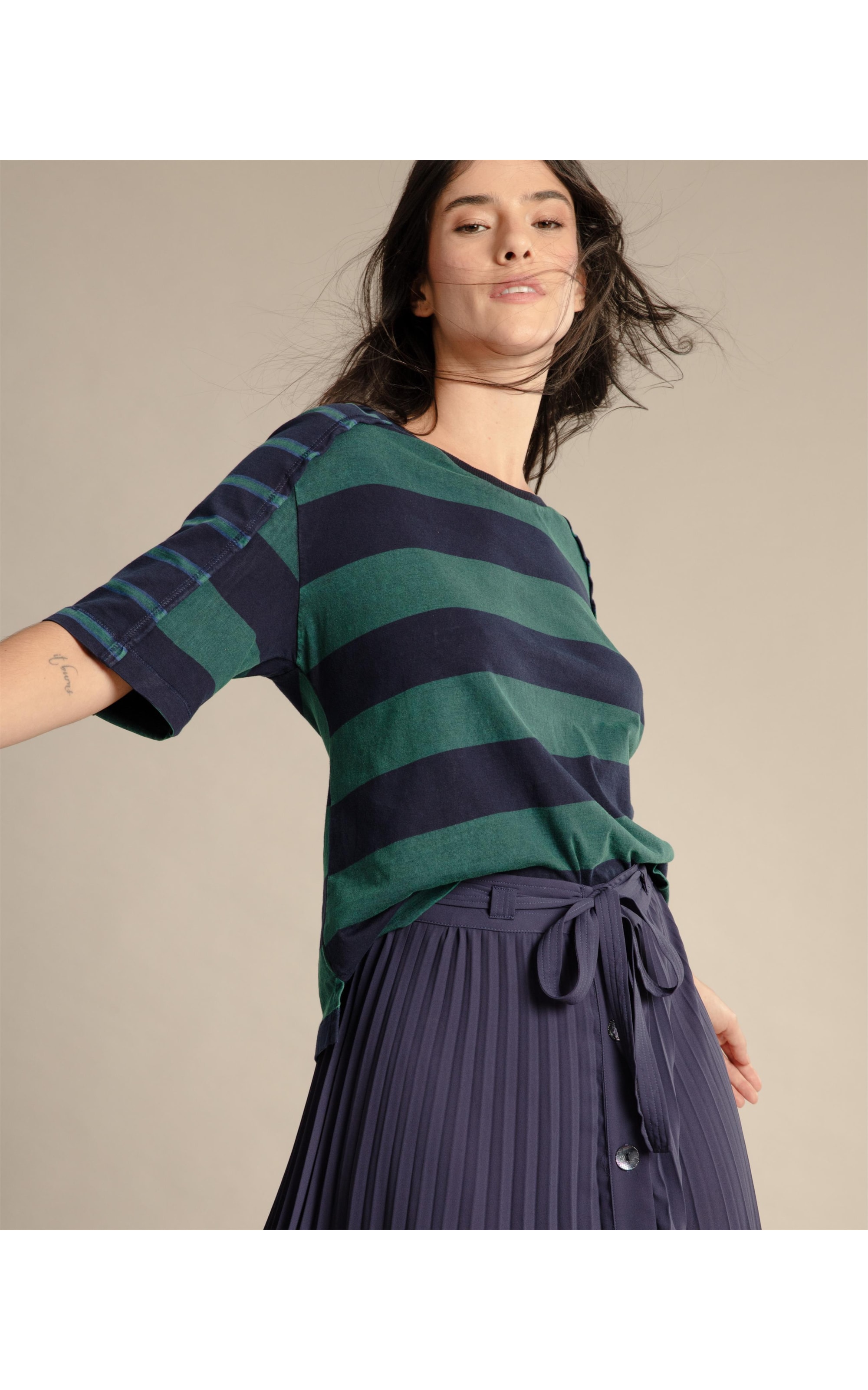 Blusa Miki Listrada Gd Dark Navy