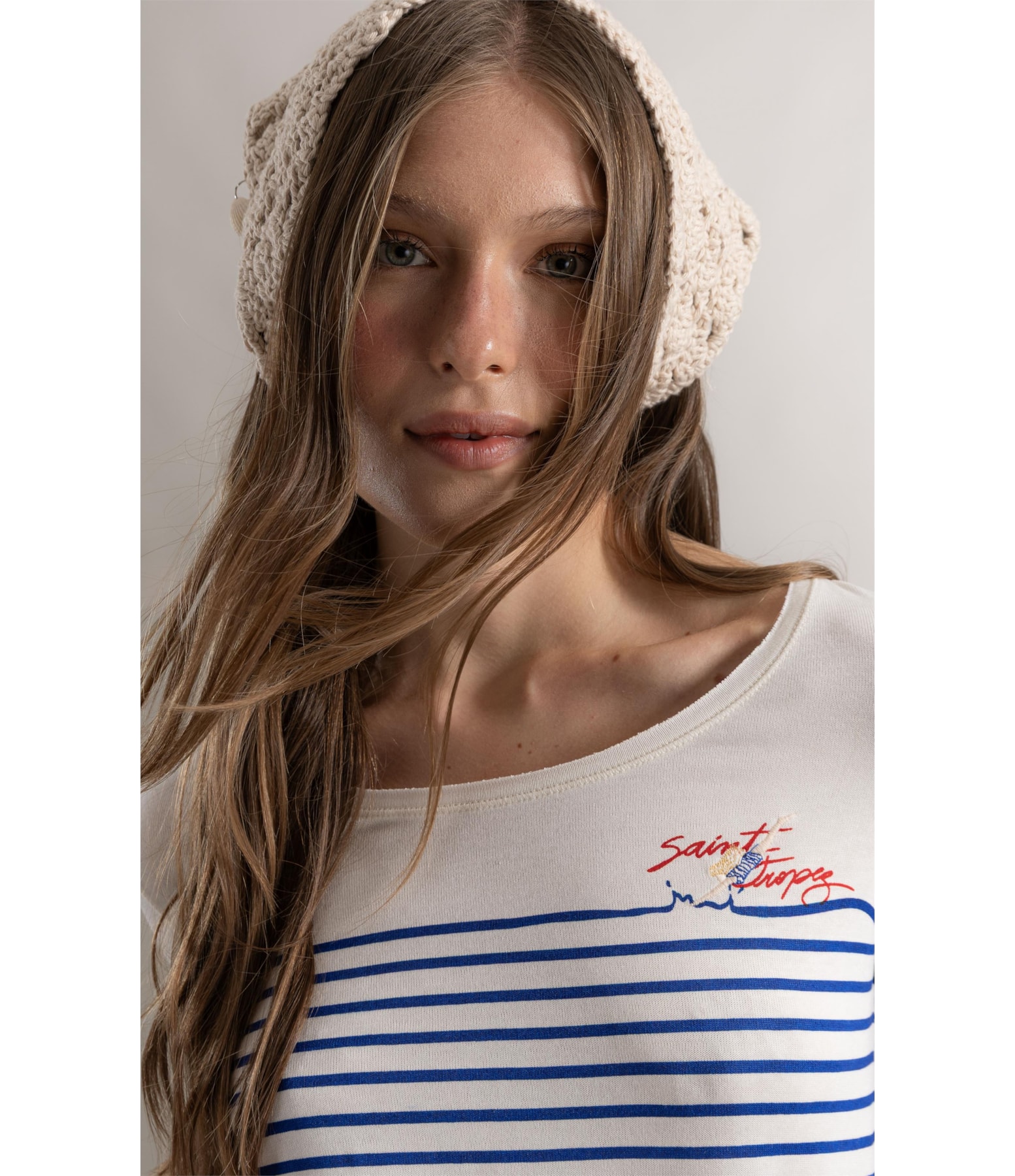 Blusa Mimo 7/8 Azul Bic